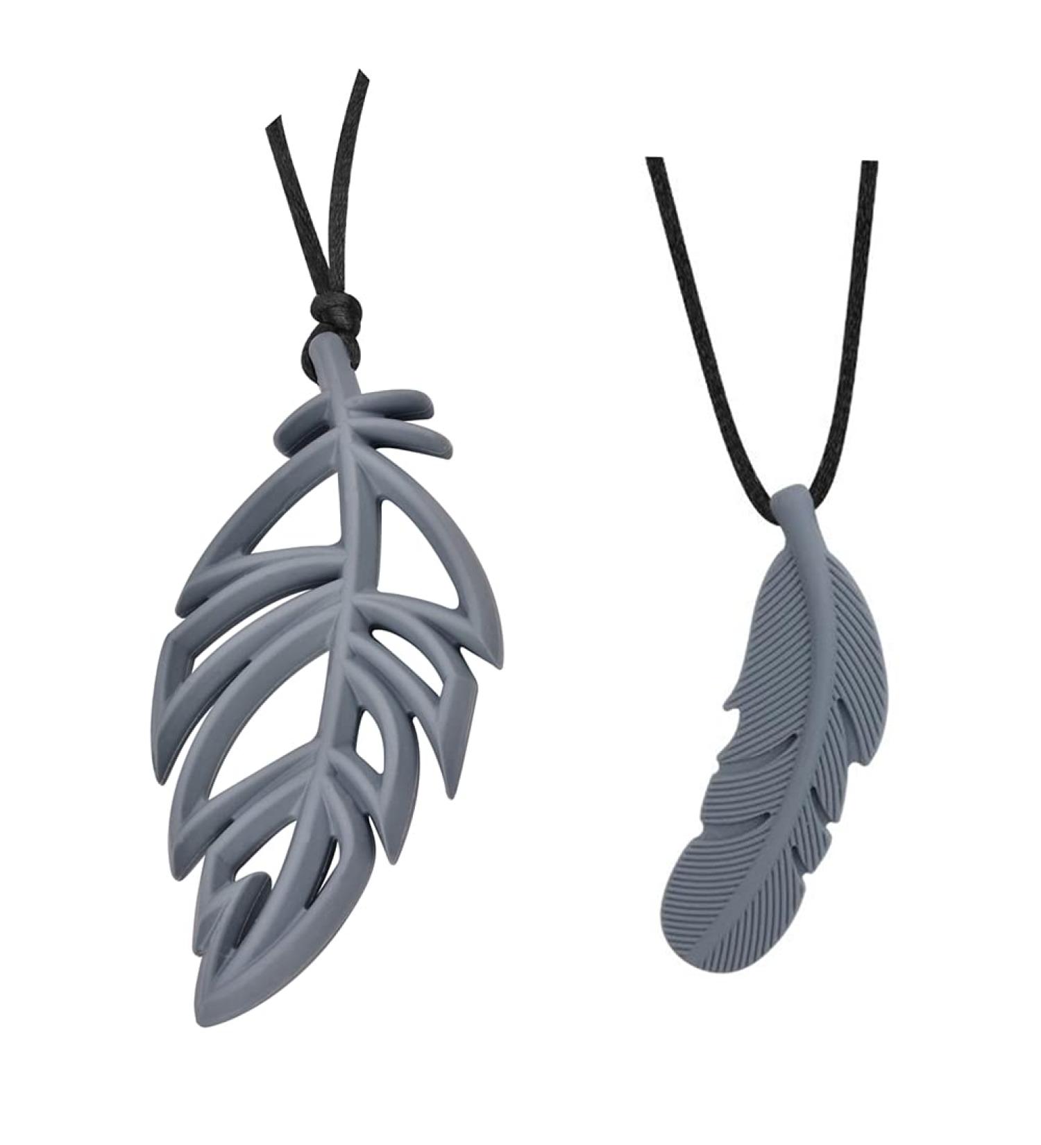 Soft Silicone Chewing Necklace for Kids and Adults - Grey Sensory Chew for Oral Motor Skills - Buy Online on SooperMarket.com