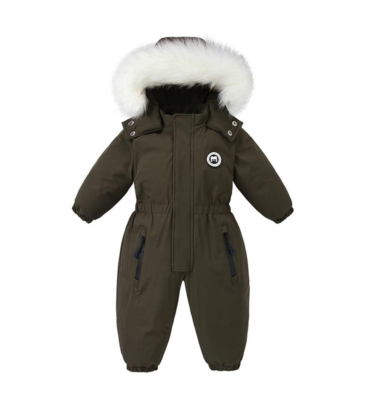 Baby Girls' Waterproof Snowsuit | Kids Ski Jacket & Pants Set | Green | 3-4 Years - Buy Online on SooperMarket.com