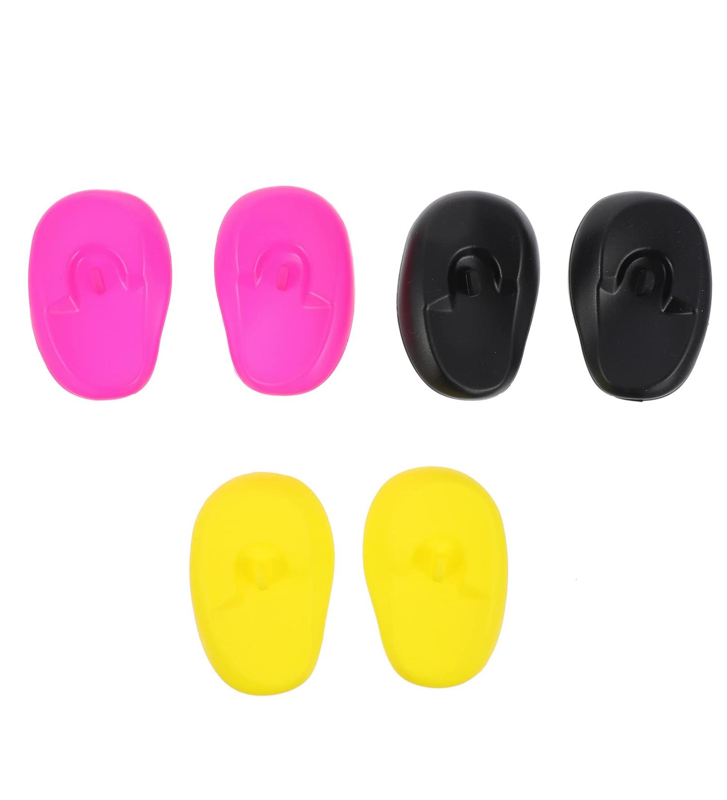 KALLORY 3pcs Waterproof Ear Shower Caps - Colorful Ear Covers for Shower 7.7X5.5X2CM - Buy Online on SooperMarket.com