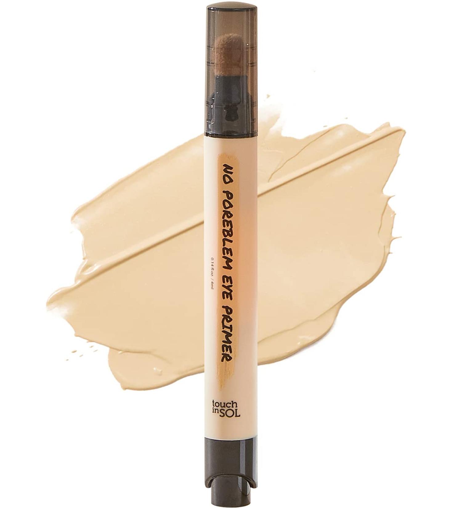 TOUCH IN SOL No Poreblem Eye Primer - Long-Lasting Eyeshadow Base with Push Click Pen - 0.14 fl.oz - Buy Online on SooperMarket.com