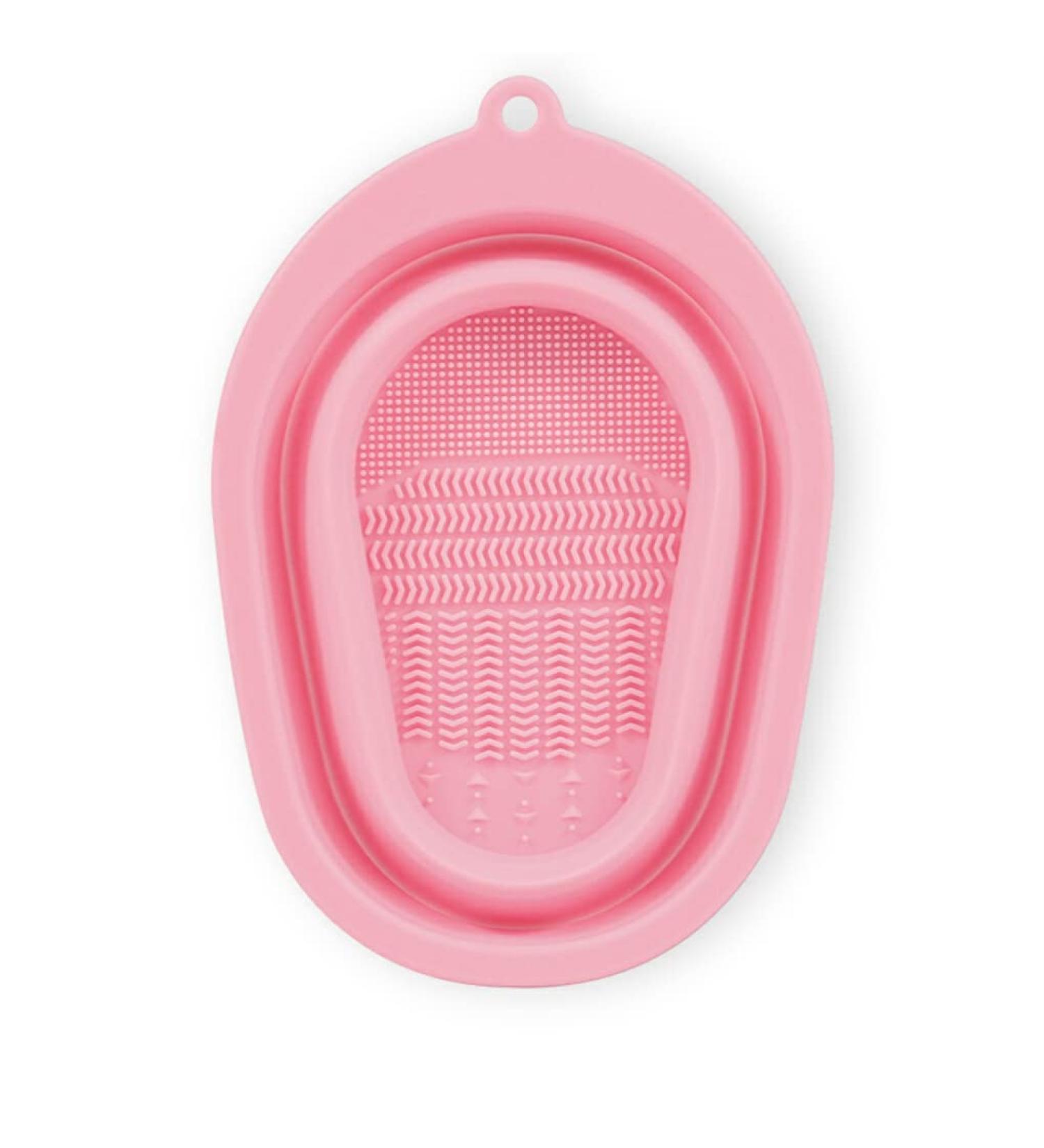 kawehiop Silicone Makeup Brush Cleaning Mat Folding Washing Pad Small Eyeliner Applicators Wash Scrubber Daily Gifts Accessories Pink - Buy Online on SooperMarket.com