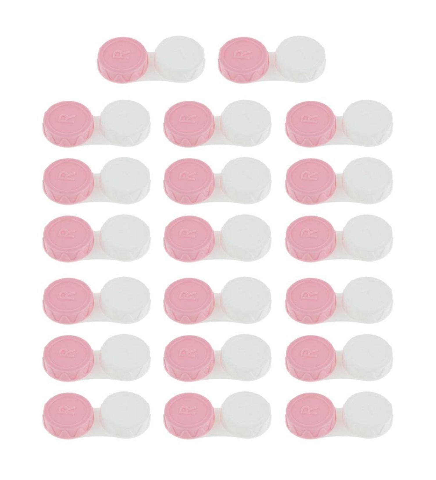 Bonarty 20pcs L/R Marked Mini Contact Lens Box Travel Lenses - Pink as described - Buy Online on SooperMarket.com
