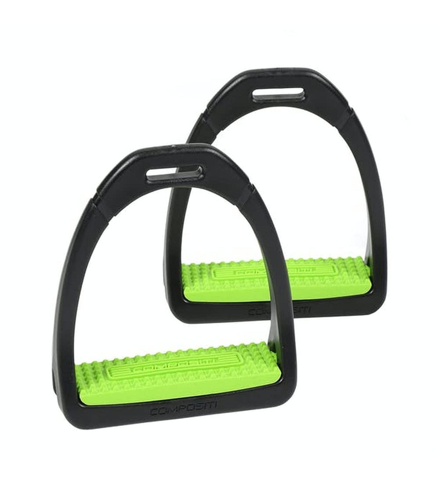 Shires Compositi Premium Profile Stirrups - Bright Green - Adults - Buy Online on SooperMarket.com