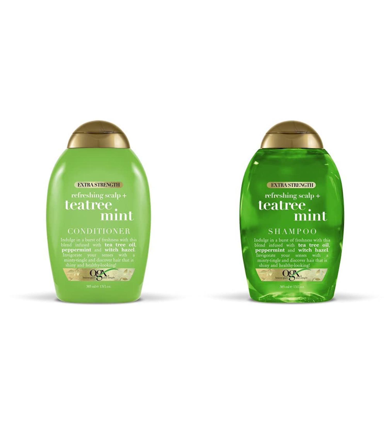 OGX Tea Tree Mint Shampoo and Conditioner Set - Invigorating Scalp Treatment - Buy Online on SooperMarket.com