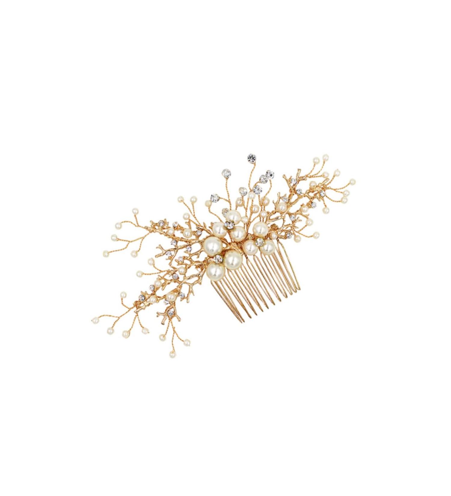 Angoily Tiara Bride Insert Comb Women Hairpin Bridal Headdress Wedding Miss Hair Comb - Buy Online on SooperMarket.com