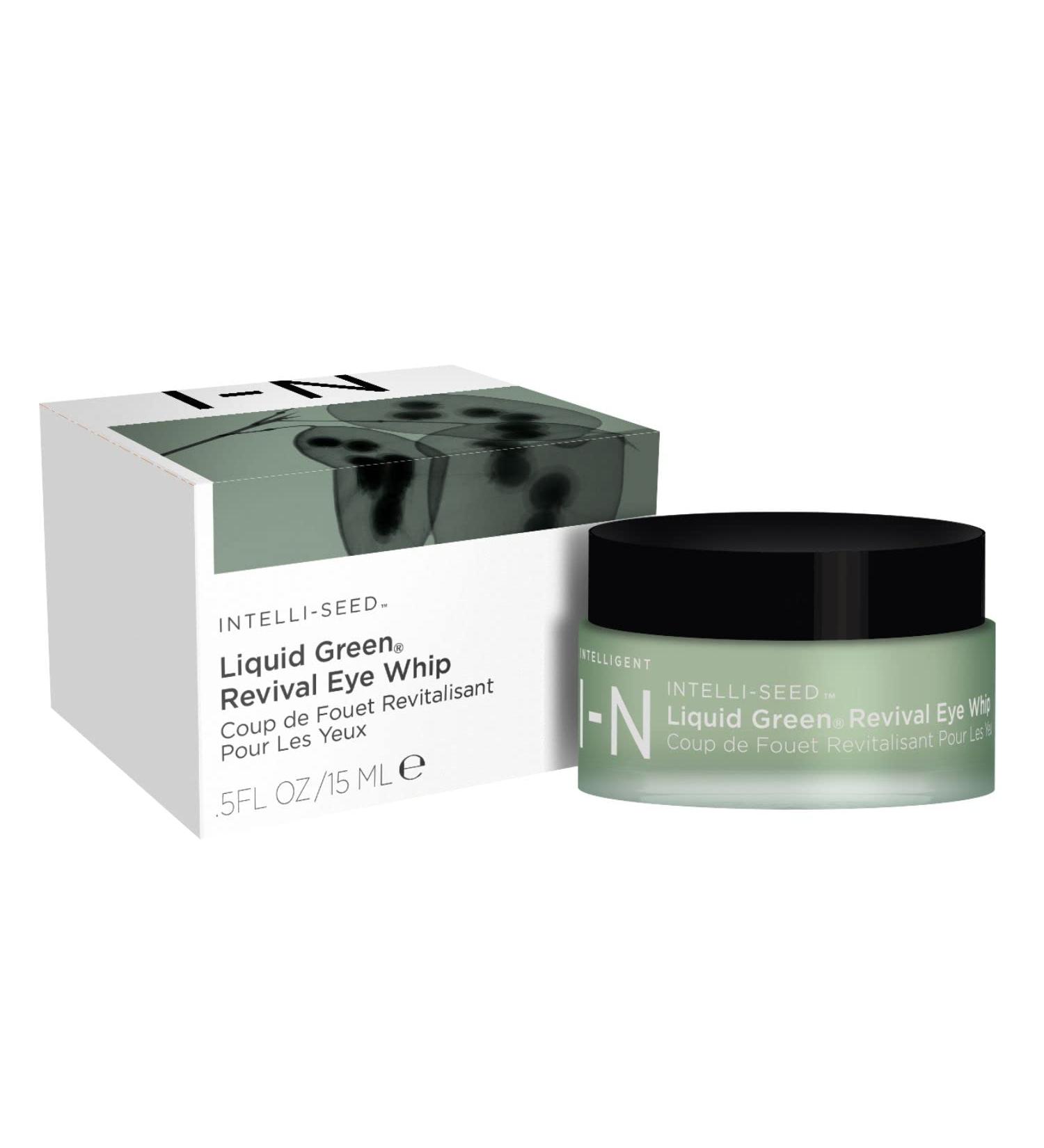 Intelligent Nutrients Liquid Green Whip Eye Cream - Under Eye Revitalization with Blue Tansy + Rosehip Oil - Reduce Dark Circles and Under Eye Bags (15 ml) - Buy Online on SooperMarket.com