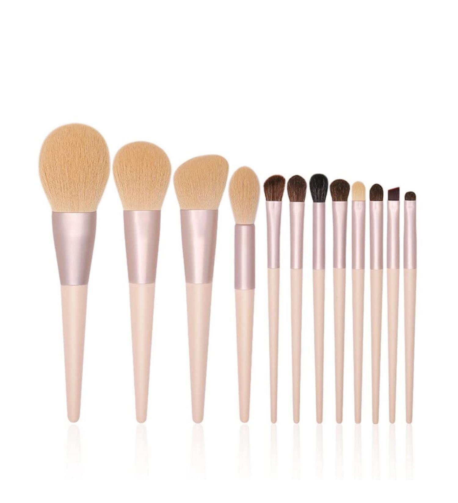 DFHBFG 12-Piece Loose Powder & Eye Shadow Brushes Set | Complete Beauty Tools for Flawless Makeup - Buy Online on SooperMarket.com
