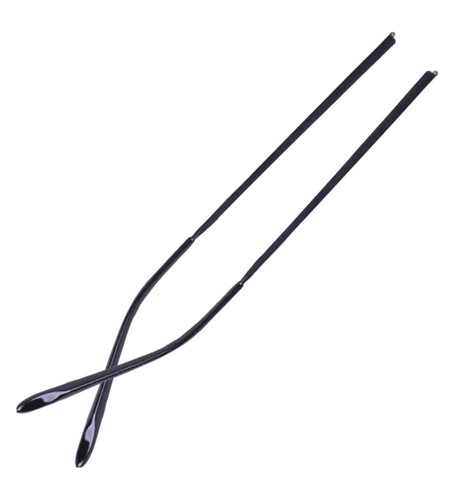 RANARA Eyeglass End Tips Replacement Eyeglass Legs Eyeglass Accessories 1 Pair of Metal Eyeglass Temples Replacement Temples for Eyeglasses Matte Black