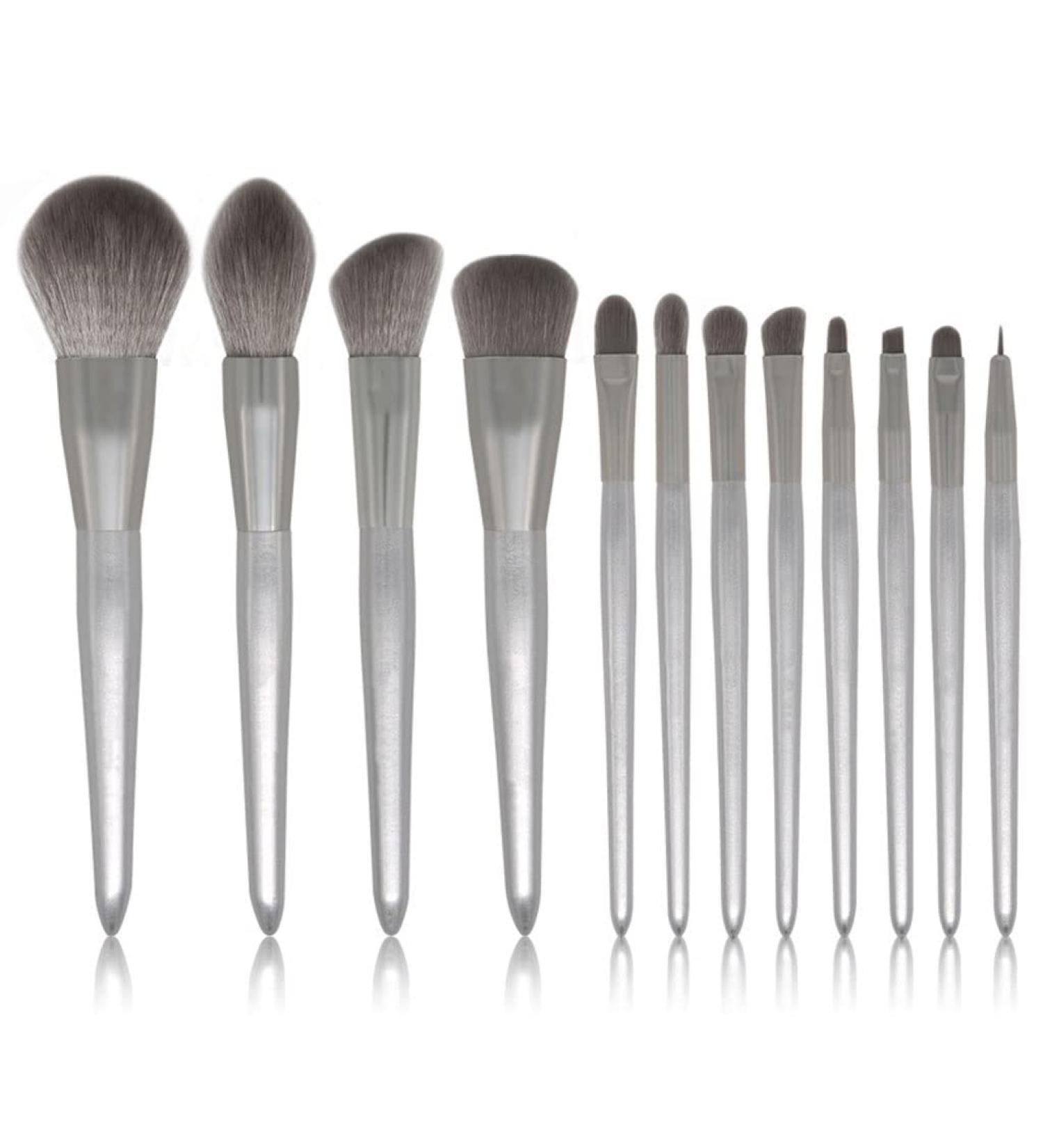 DFHBFG 12-Piece Loose Powder & Eye Shadow Brush Set | Premium Beauty Tools for Flawless Makeup Application - Buy Online on SooperMarket.com