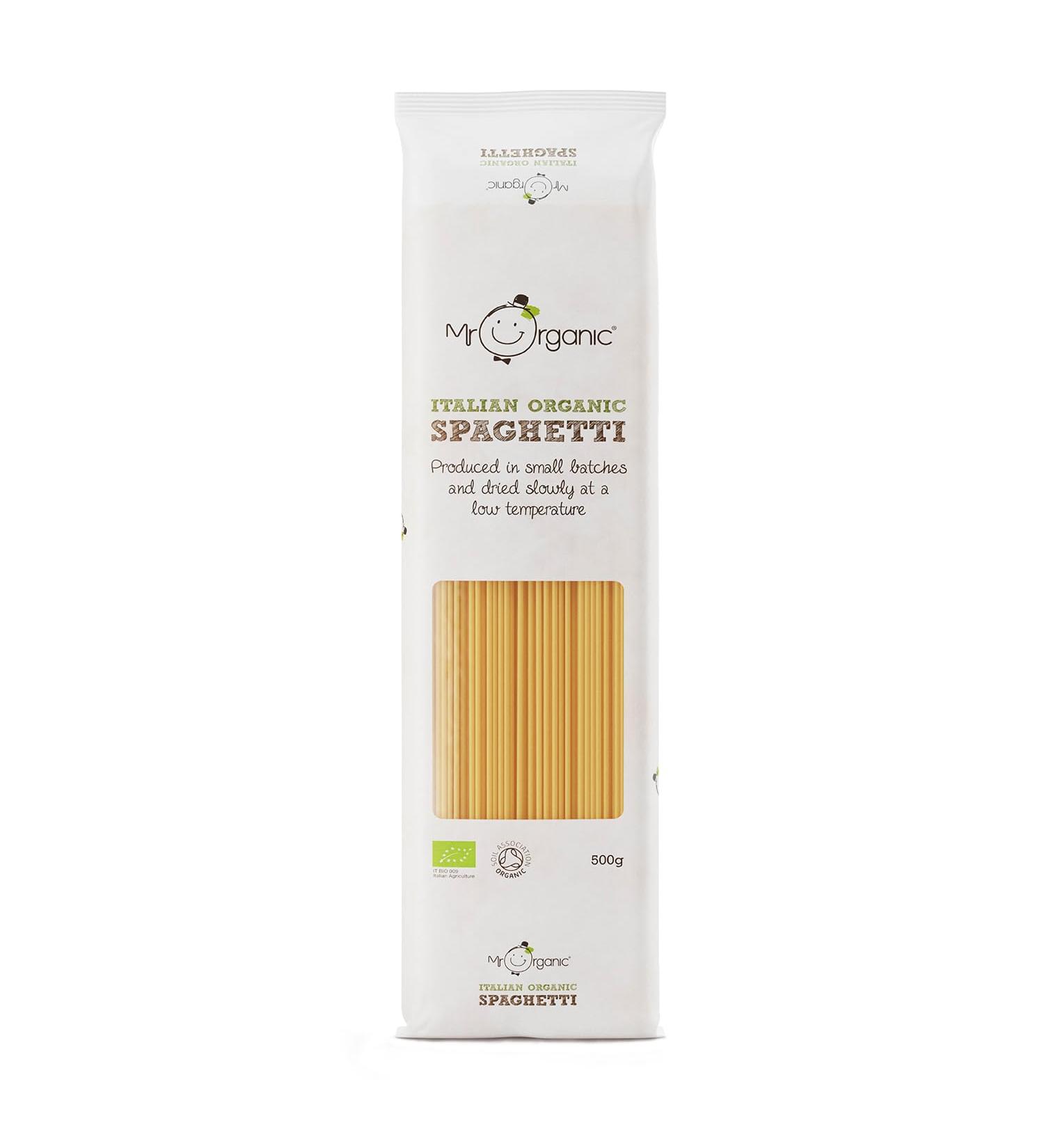 Mr Organic Organic Spaghetti 500g - Non GMO, Preservative Free, Vegan - Made with Organic Durum Wheat Semolina - 500g - Buy Online on SooperMarket.com