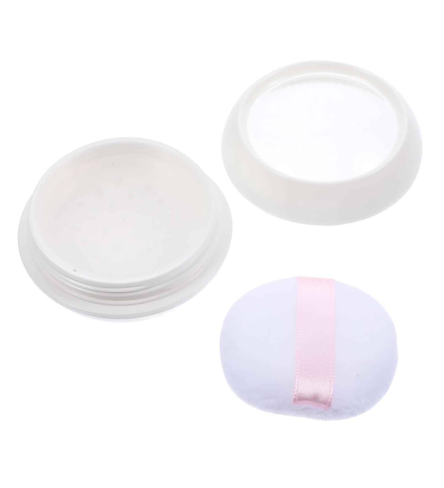 FOYTOKI 1 Set Powder Box Empty Powder Case Powder Puffs Empty Reusable Loose Powder Compact Container - Buy Online on SooperMarket.com