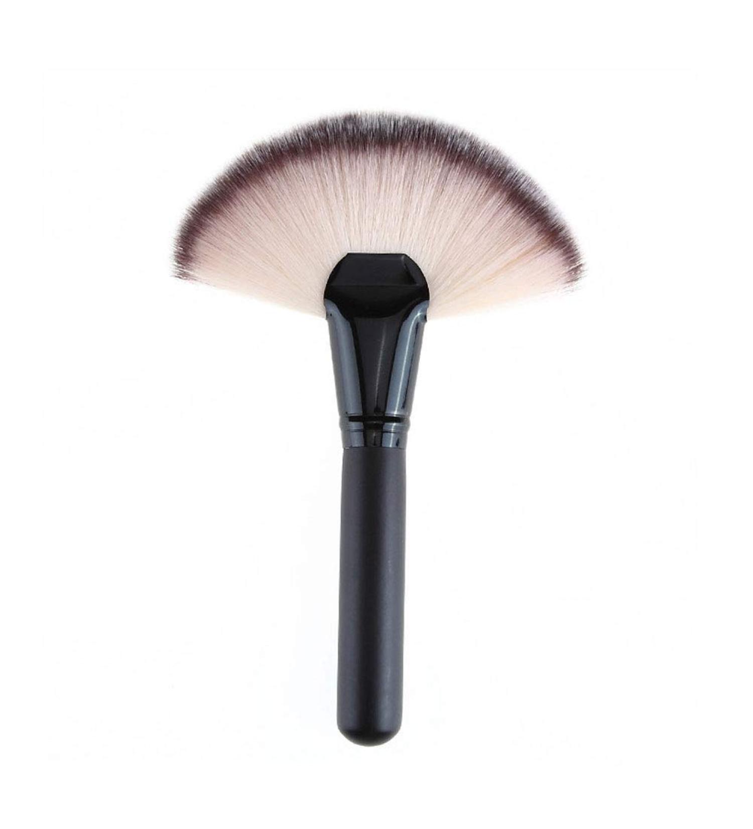 Makeup Brush Tools Fan Shape Brush Powder Foundation Brush Cosmetic Brush Black - Buy Online on SooperMarket.com