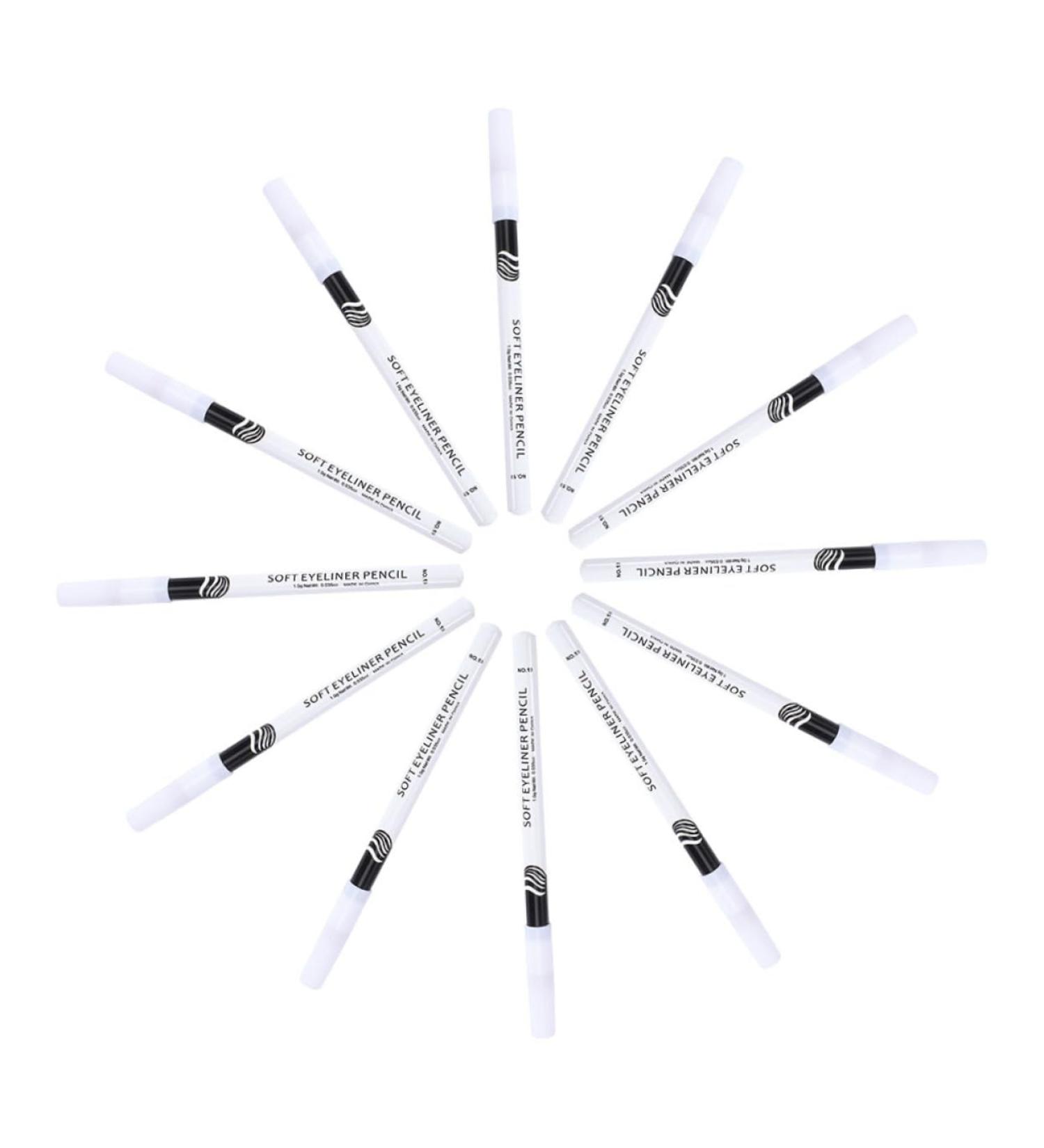 WOONEKY 24pcs Eyeliner Pencil White Eyeliner Pen Liquid Black Eyeliner White Liquid Eyeliner Wooden Pole - Buy Online on SooperMarket.com