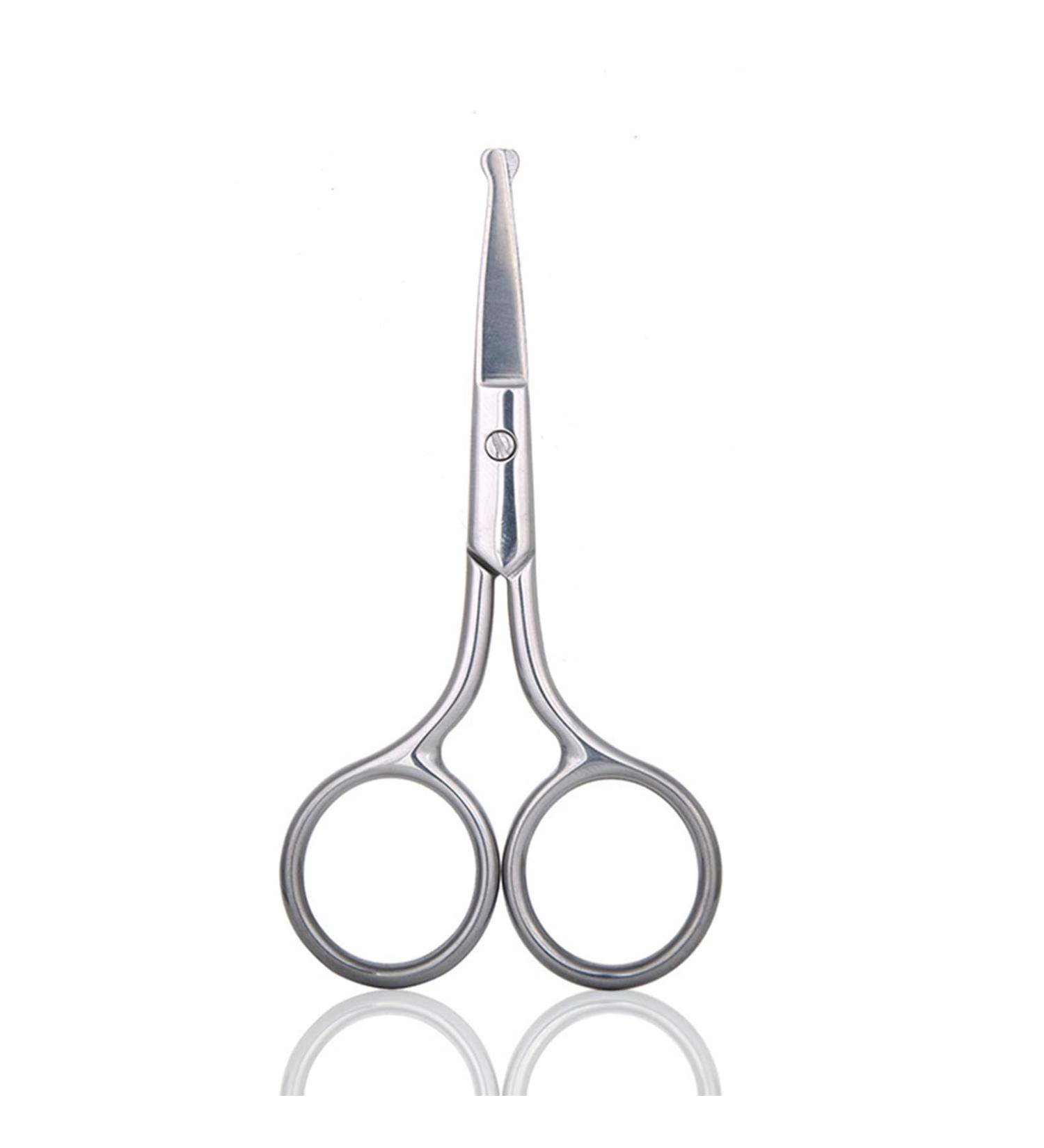 Professional Beard and Moustache Trimming Scissors - Stainless Steel, Round-Headed 06 - Buy Online on SooperMarket.com