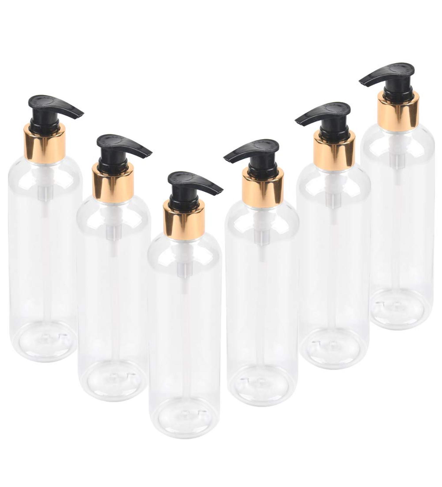 Cenben 6-Piece Pet Lotion & Shampoo Bottle Set - 250ml Transparent Recyclable Containers for Home & Travel - Buy Online on SooperMarket.com