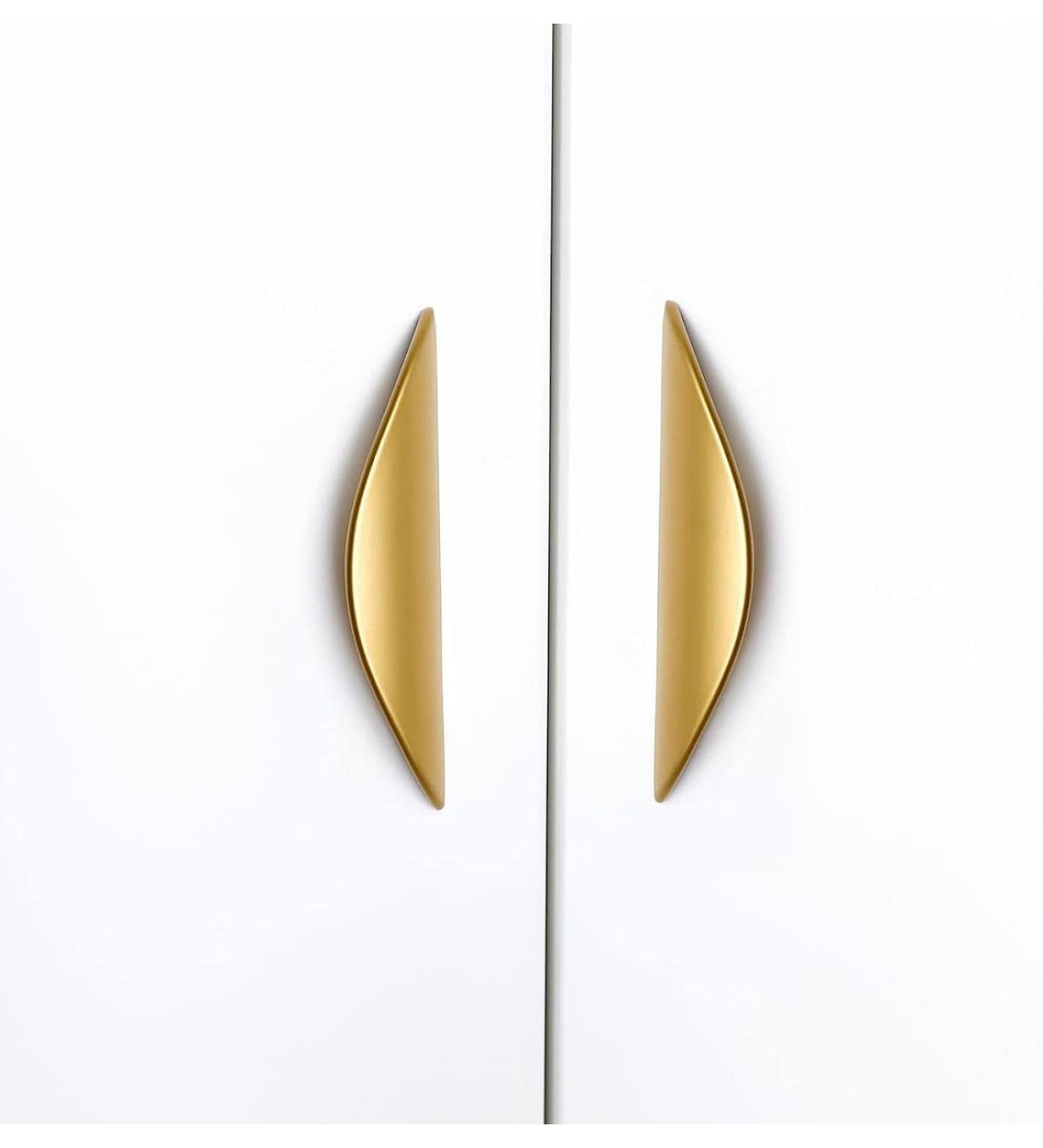 Cupboard Handles Copper Knobs Gold Half Moon Handles Pull Knobs Cupboard Door Handles Pulls Furniture Replace Handles with Screws Drawer Pulls Zinc Alloy Wardrobe Handles 4 Piece 85mm(3.34in) ((Colo 85mm(3.34in) Gold - Buy Online on SooperMarket.com