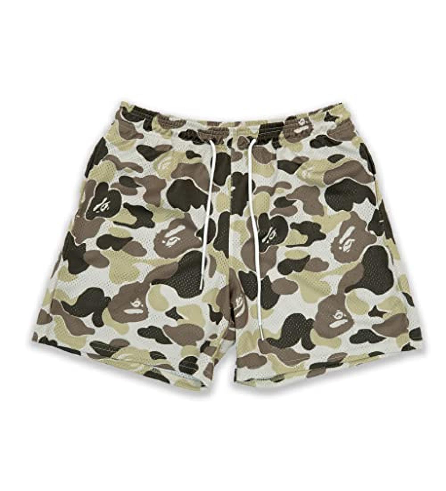 Happy Nostalgix Men's Desert Camo Graphic Print Mesh Basketball Shorts - X-Large - Buy Online on SooperMarket.com