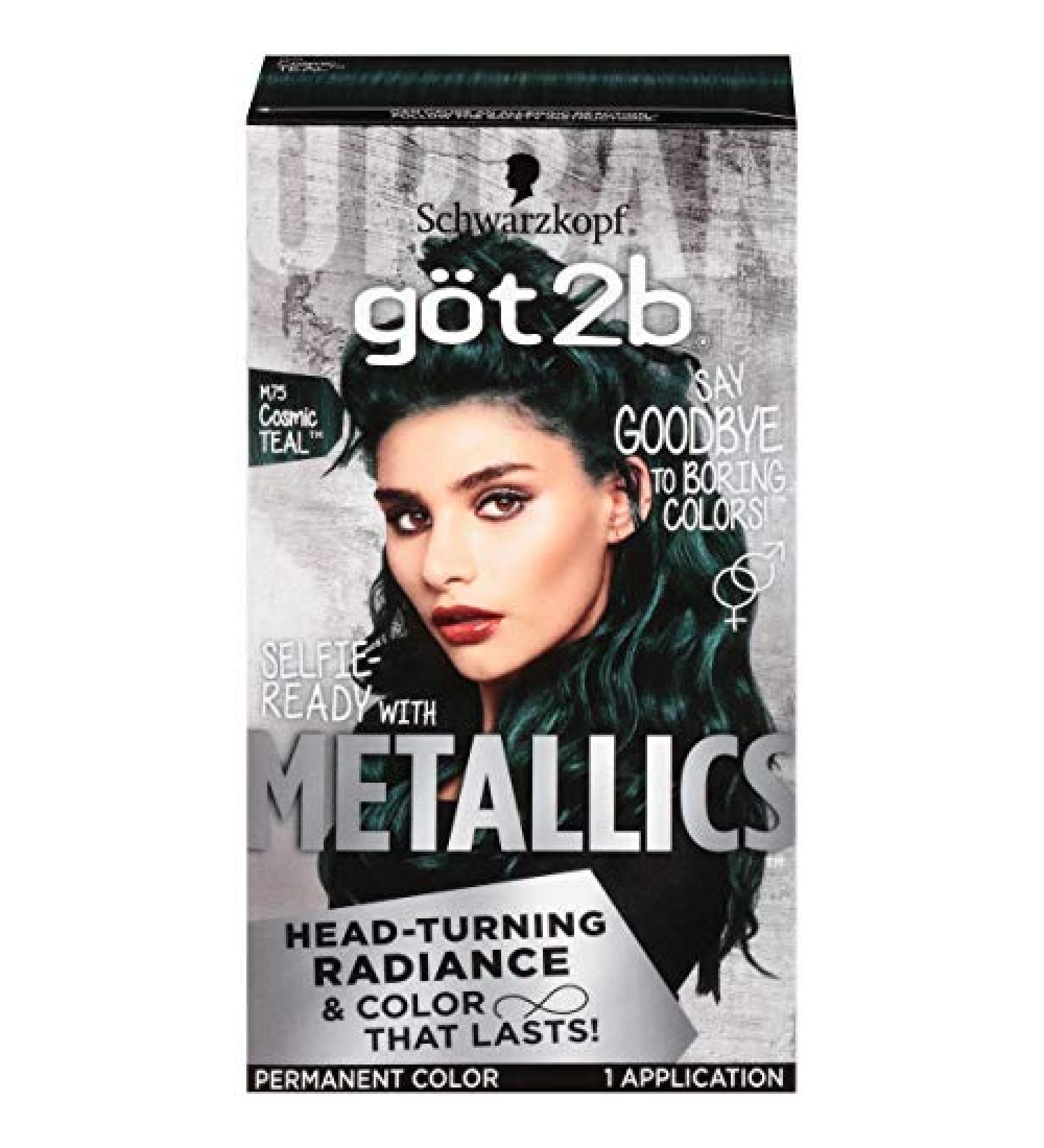 Schwarzkopf Got2b Metallics Hair Color in M75 Cosmic Teal - Buy Online on SooperMarket.com