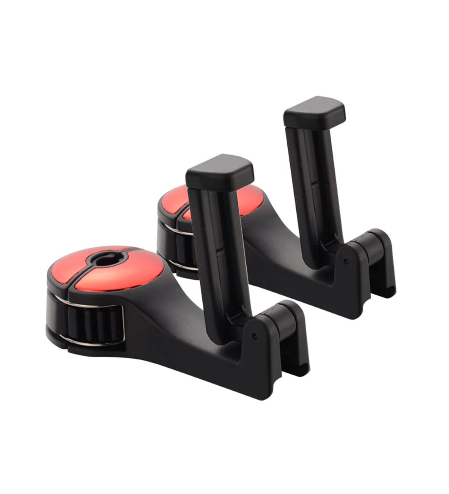 VIILICH 2PCS Car Headrest Hook & Cell Phone Holder - Durable Storage for Handbags & Devices (Red) | International Shipping - Buy Online on SooperMarket.com