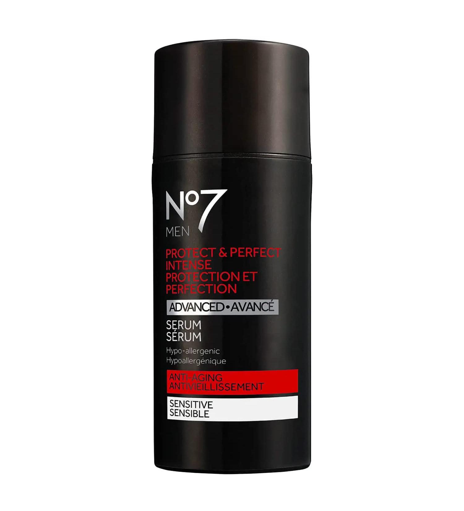 No7 Men Protect & Perfect Intense Advanced Serum - Anti Aging Face Serum for Men - Retinol Treatment for Fine Lines & Wrinkles - Skin Firming & Moisturizing (30 ml) - Buy Online on SooperMarket.com