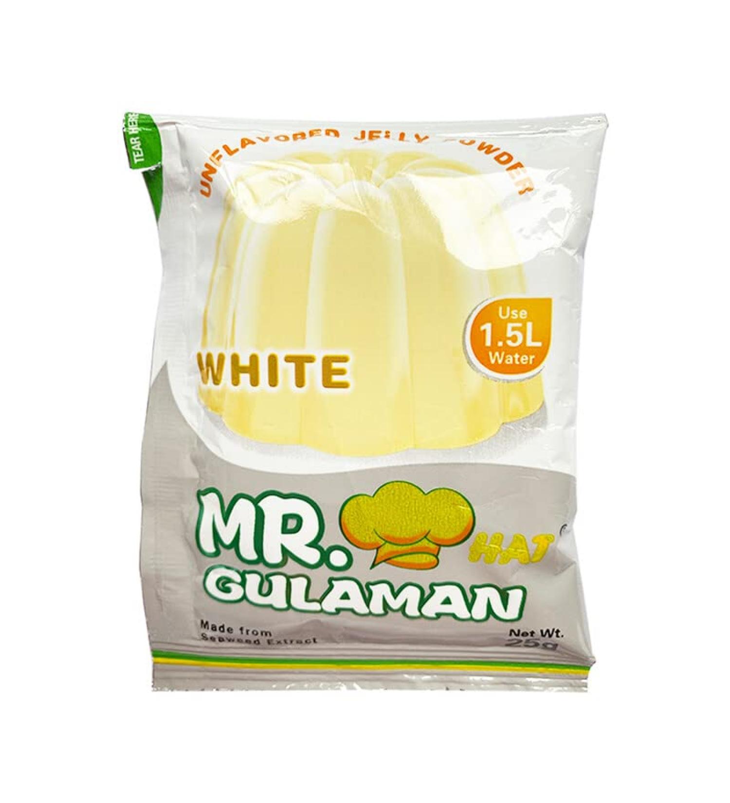 Pack of 3 Mr. Gulaman White Flavour Jelly Powder Made from Seaweed Extract 25g - Buy Online on SooperMarket.com