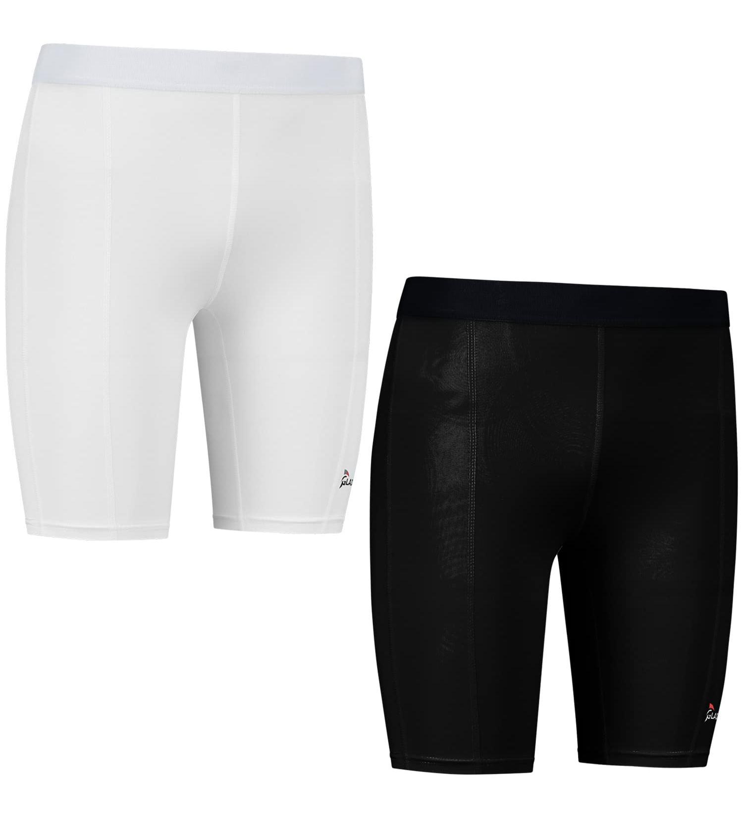 Shop Gladiator Sports Compression Shorts for Women - Black & White Size L | Ultimate Comfort & Performance - Buy Online on SooperMarket.com
