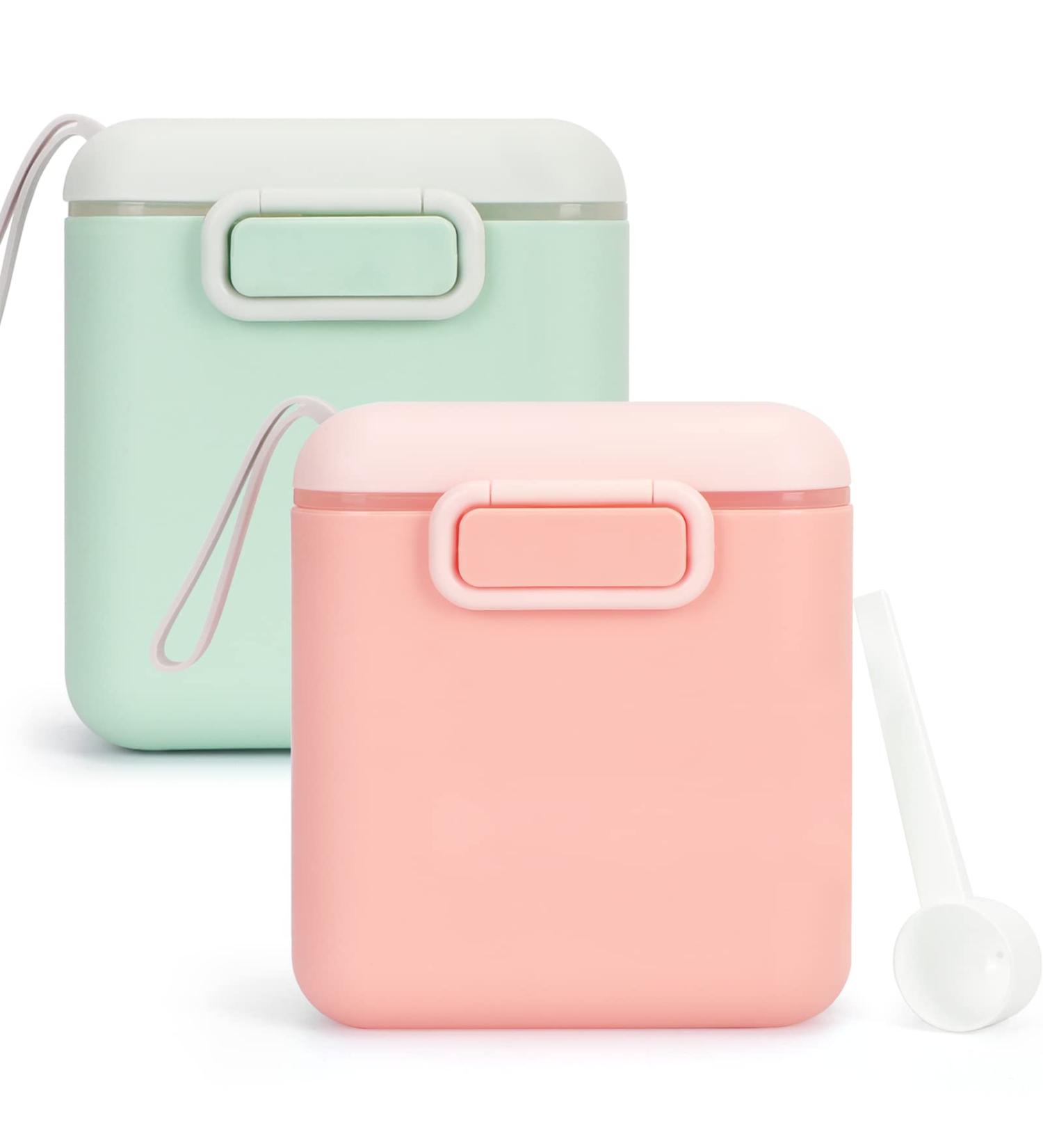 Toplive 2PCS Baby Milk Powder Dispenser Set - 800ml Airtight Container for Travel Feeding - Includes Spoon and Leveler - Buy Online on SooperMarket.com