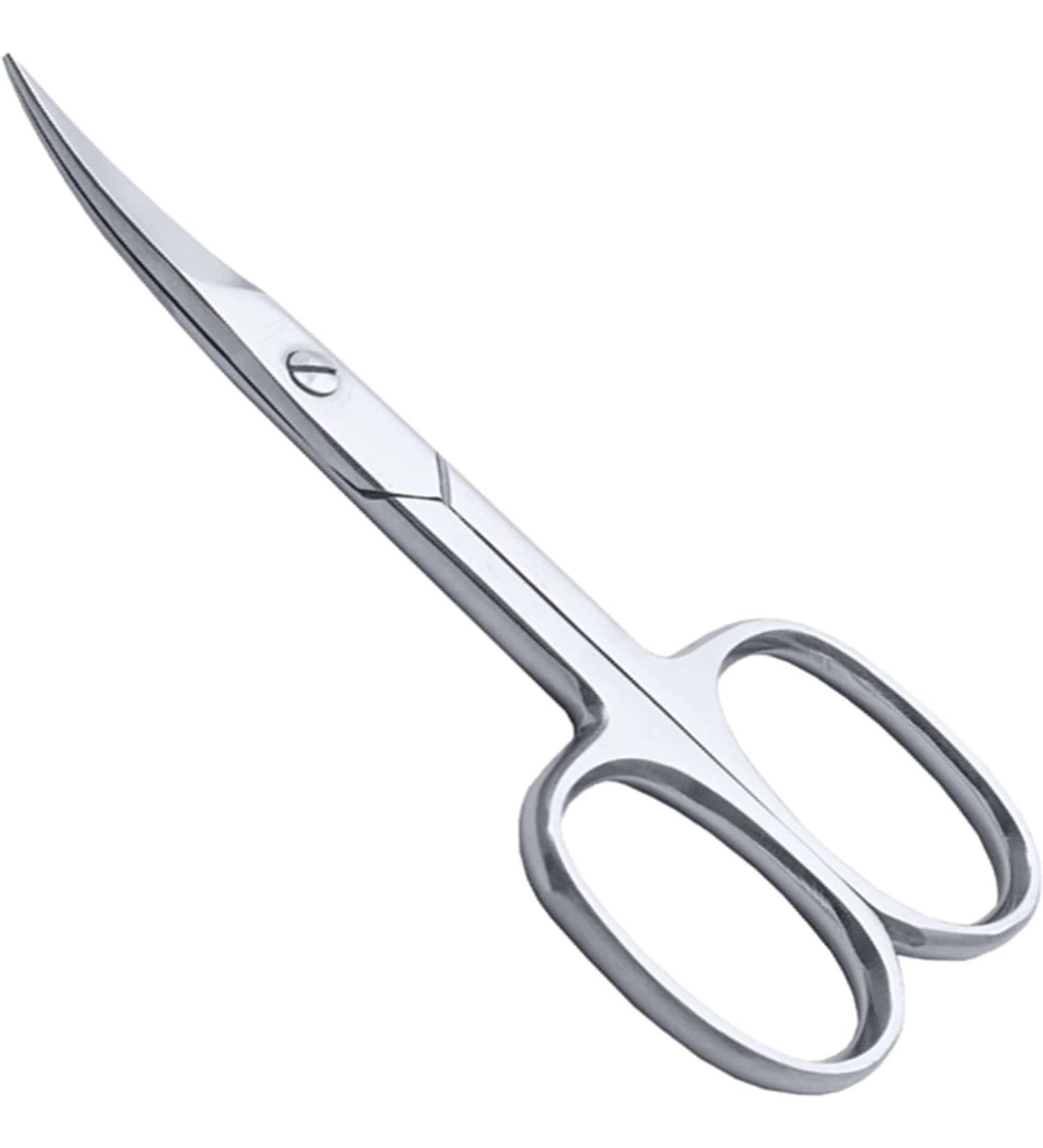 DERDOUT Curved Cuticle Scissors Extra Fine Stainless Steel Small Manicure Scissors with Precise Pointed Tip Grooming Blades - Buy Online on SooperMarket.com
