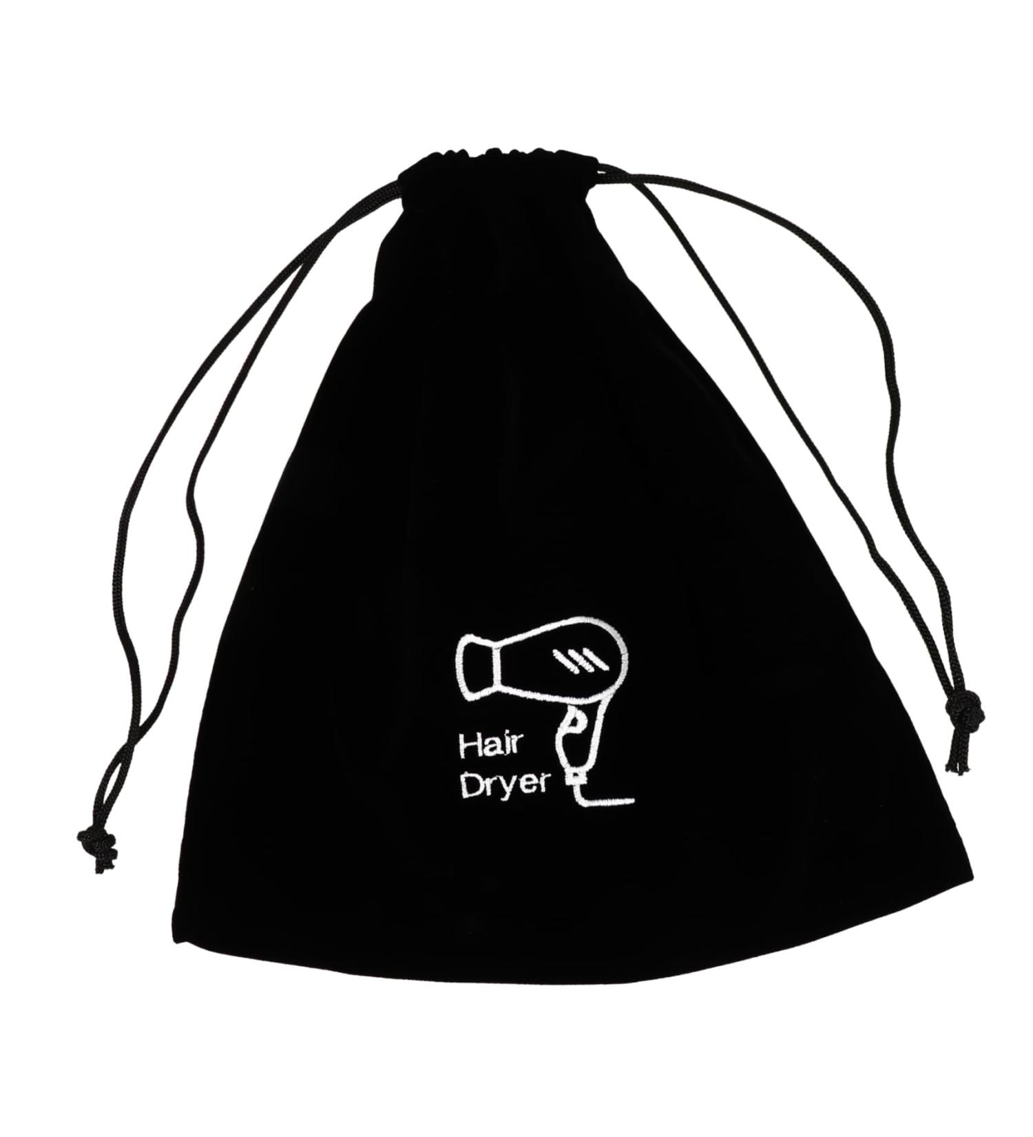 Baluue 1pc Hair Dryer Storage Bag Black Jewelry Hair Dryer Travel Bag Hairdryer Bag for Travel Sack Flannel - Buy Online on SooperMarket.com