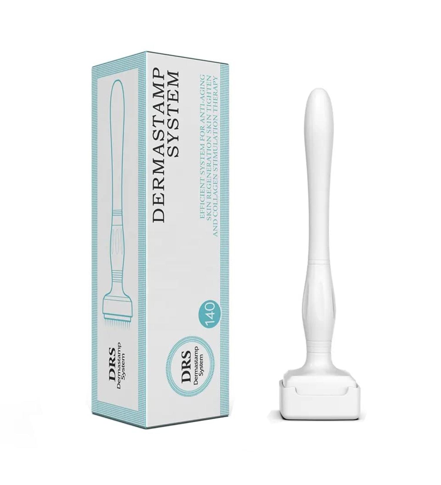 140 Pins Non-Adjustable Microneedling Derma Stamp for Hair Loss and Beard Growth - Dermastamp Pen 0.25mm - Buy Online on SooperMarket.com