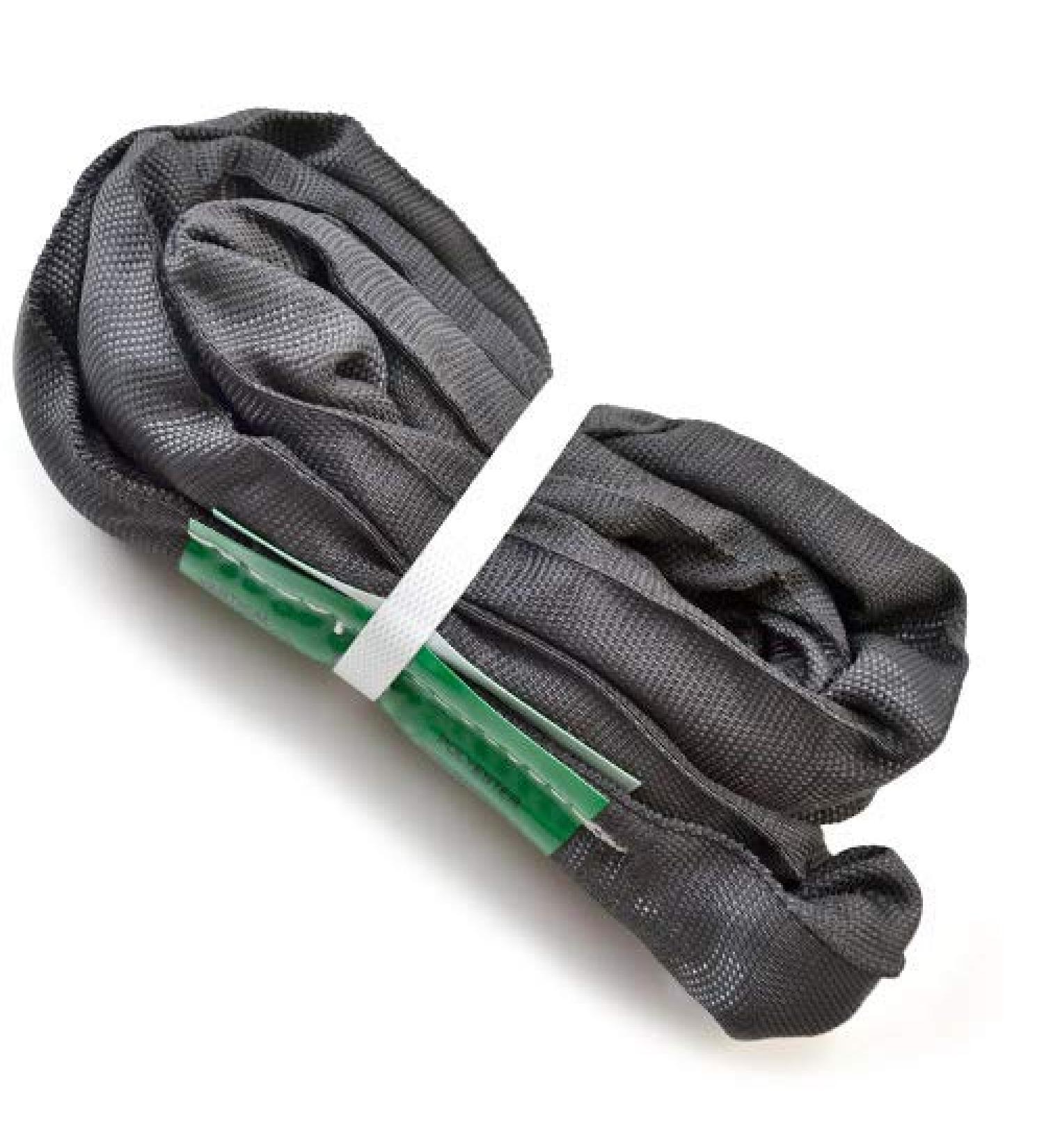 Black Spanset Round Sling 6'7 (2m) for Aerial Hoop, Silks, & Climbing - Runner Deer - Buy Online on SooperMarket.com
