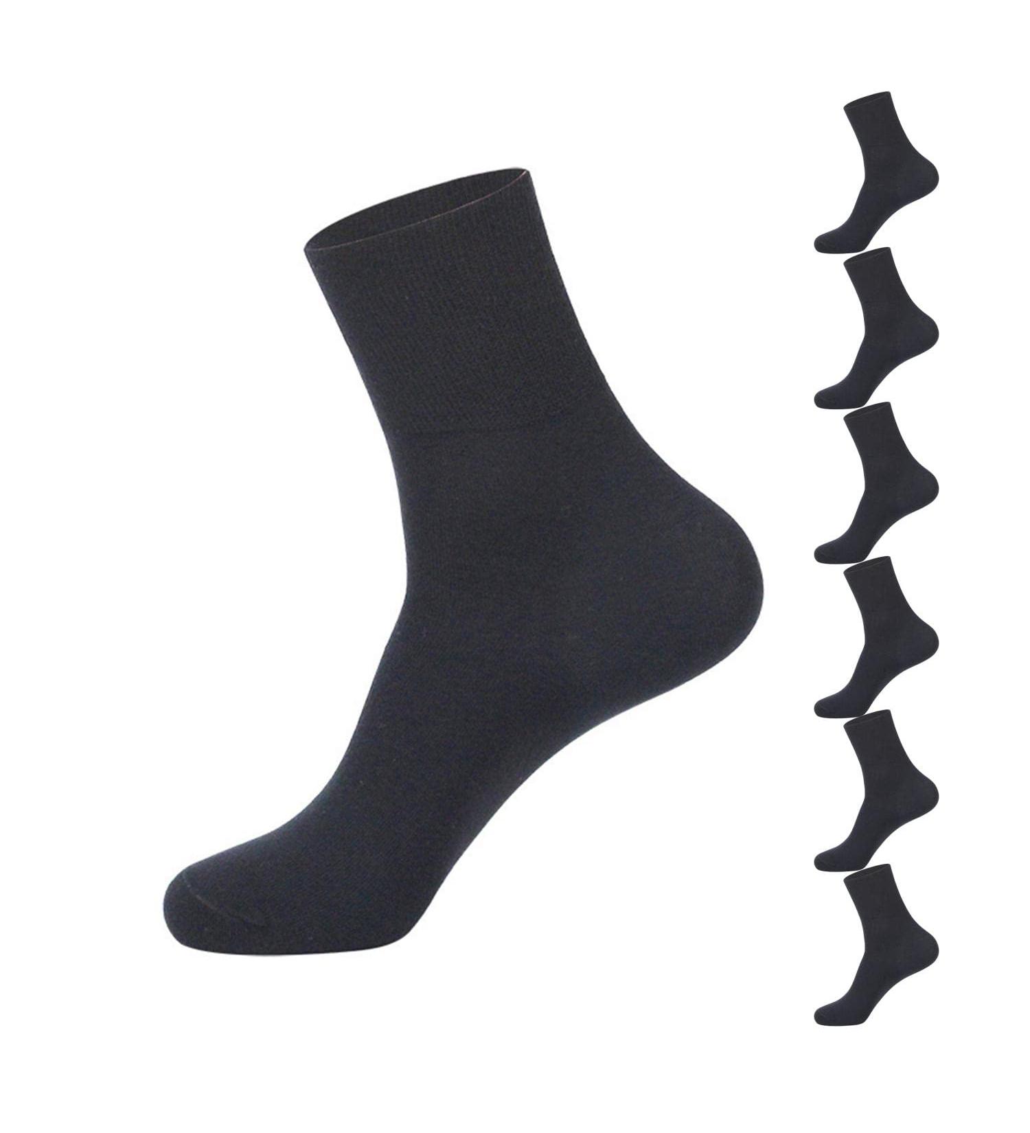Thickened Bamboo Diabetic Socks for Men & Women - Non-Binding Extreme Wide Design - Medium Black - Buy Online on SooperMarket.com