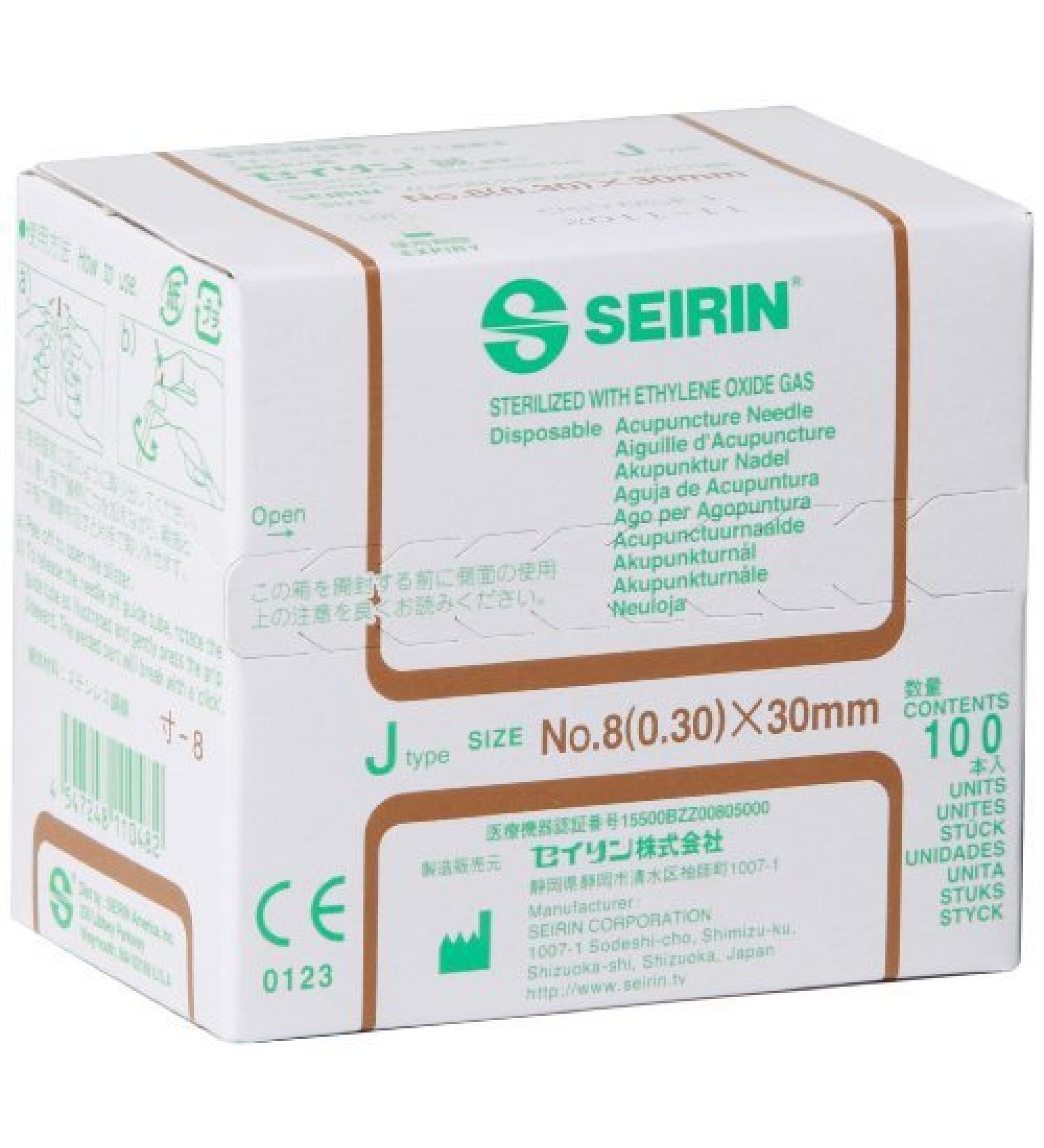 Seirin J Type Acupuncture Needle 0.30 x 30mm Brown by J-Type