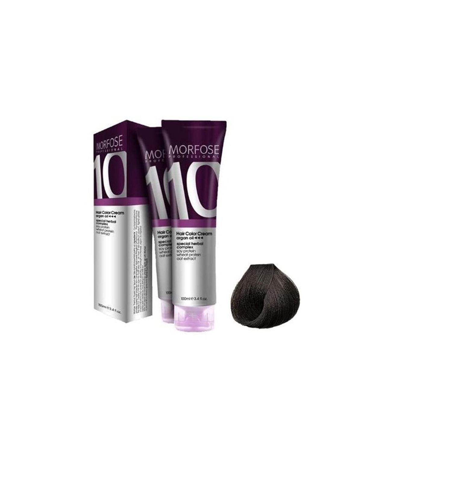Morfose 10 Professional Hair Colour Cream 100 ml No. 4 Brown