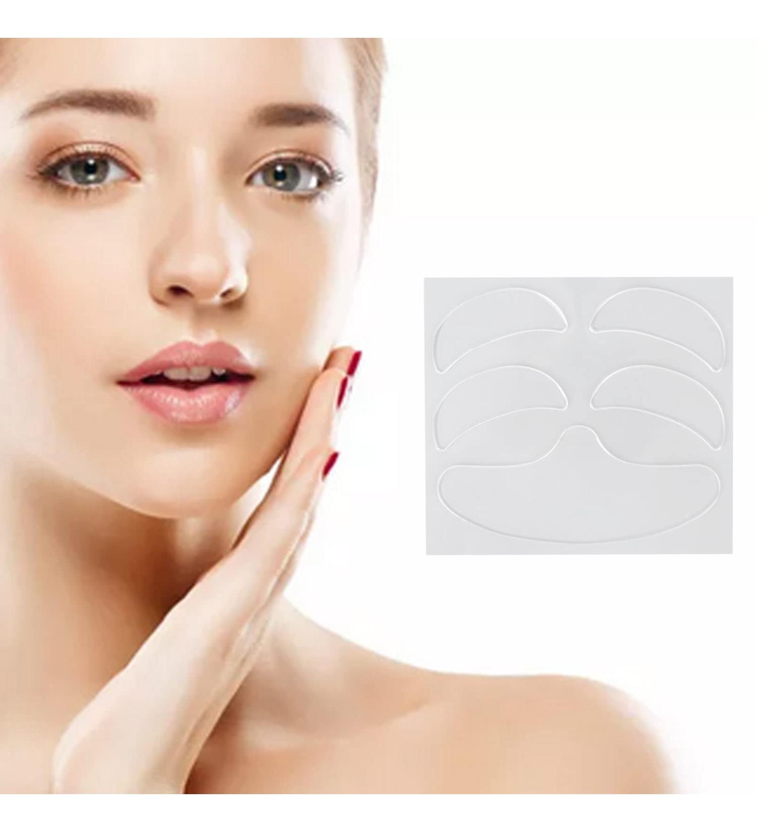 Forehead Wrinkle Patch Silicone Face Pads for Skin Around Lip and Eyes 5 in 1 Reusable ine Lines Silicone Patches Facial Lifting Firming Patches Anti Aging Pads - Buy Online on SooperMarket.com