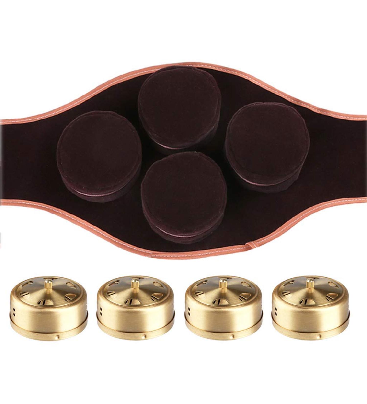 Moxa Cone Burner Box Set - Acupuncture Moxa Box Moxibustion Burner Holder Box with 4 Boxes and Carry On Belt for Back Pain Muscle Stiffness Tendonitis Arthritis/NO Moxa Cone (B) - Buy Online on SooperMarket.com
