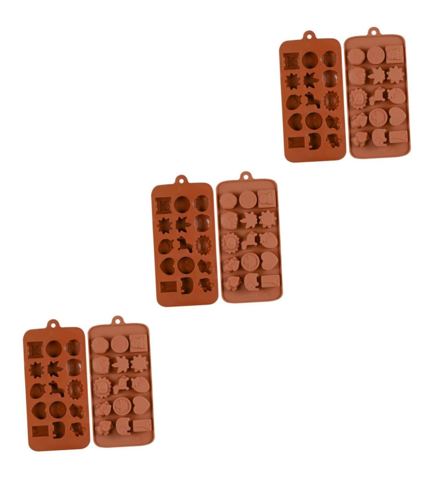3pcs 15 Fudge Molds Non-Stick Mold Cartoon Animal Mold Silicone Mold Fondant Molds Bakeware Silicone Candy Mold Silicone Baking Molds Candy Molds Biscuits Cake Chocolate Candies mediumx3pcs Coffeex3pcs - Buy Online on SooperMarket.com
