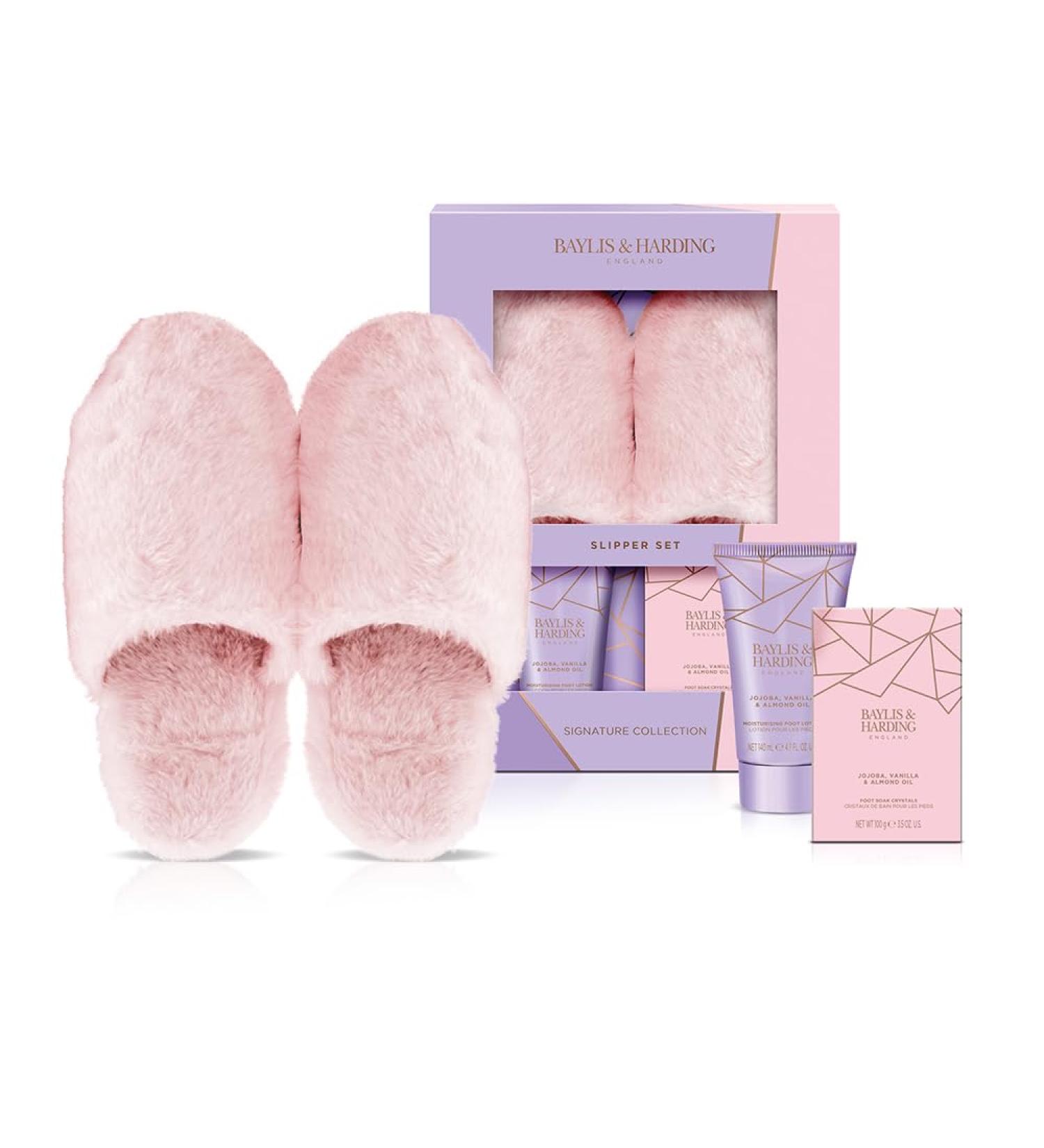 Baylis & Harding Jojoba Vanilla & Almond Oil Luxury Slipper Gift Set - Vegan Friendly | Pack of 1 - Buy Online on SooperMarket.com