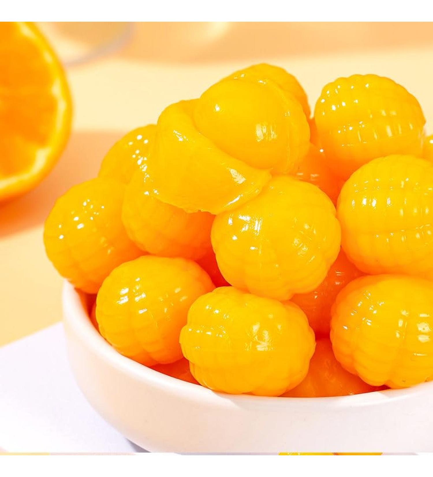 Peeling Fruit Juice Fudge Orange juice flavored candy fruit soft candy gummy candy healthy nutritious dessert wedding candies New Year Candy Chinese delicious snack gift pack (800g(About 86pieces)) - Buy Online on SooperMarket.com