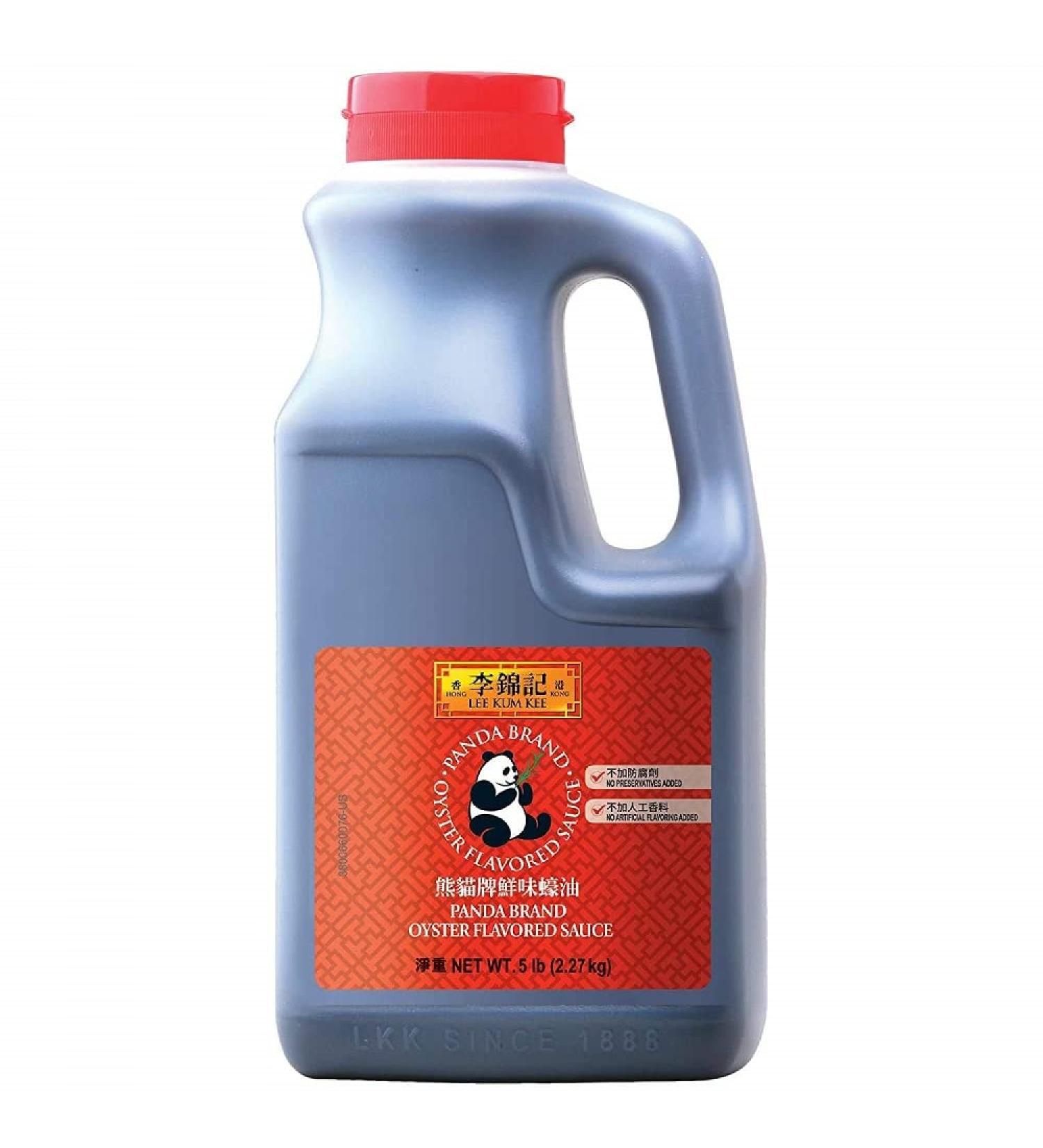 LKK Lee Kum Kee Panda Oyster Sauce (Panda Oyster 5lb, Pack of 1) Panda Oyster 5lb 5 Pound (Pack of 1)