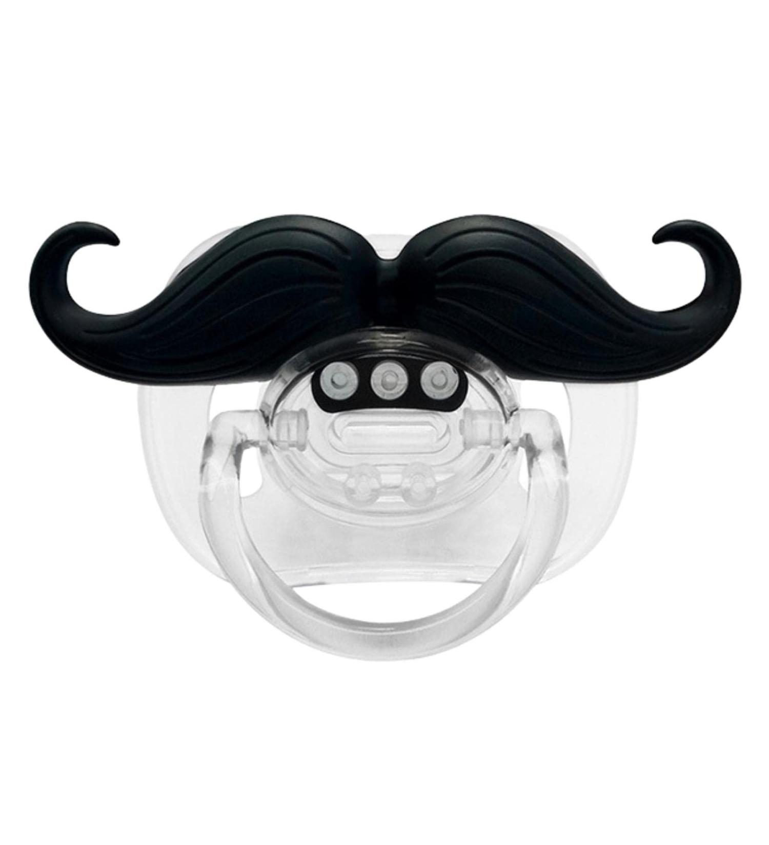Ventdouce Funny Mustache Pacifier for Newborns | Curly Beard Binky for 0-6 Months | Unique Gift for Boys & Girls - Buy Online on SooperMarket.com