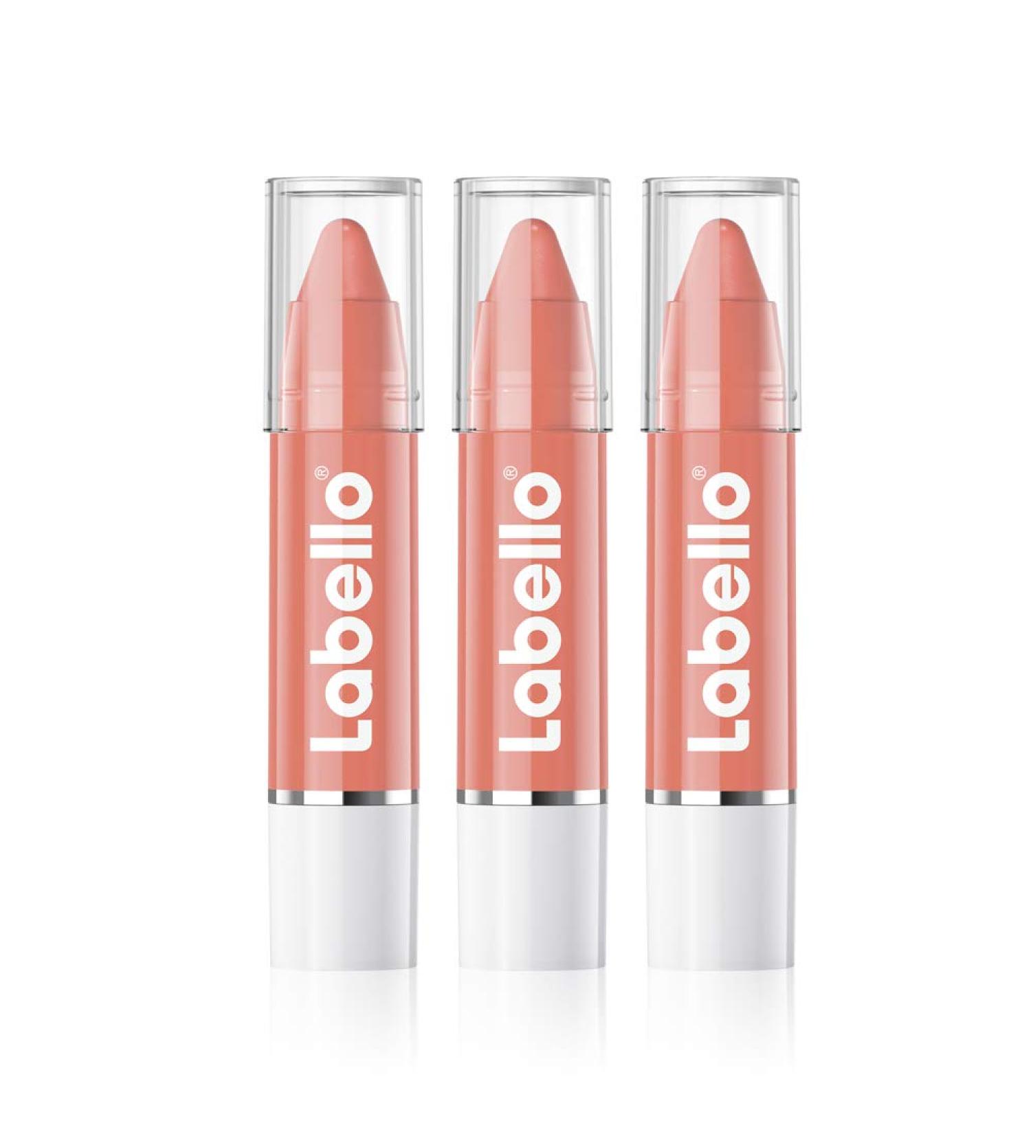 Buy Labello Lips2KÃ Color Lip Balm Rosy Nude 3-Pack | Intensive Color & Care | Lipstick & Balm Combo - Buy Online on SooperMarket.com