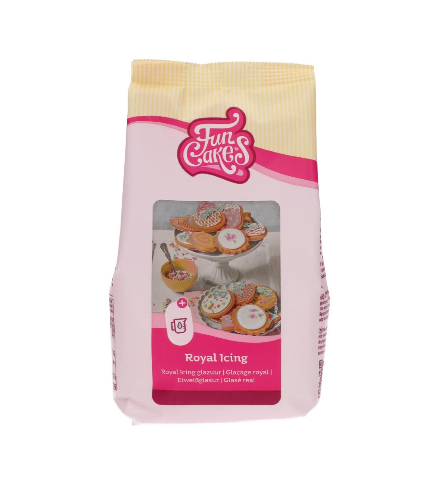 Funcakes Royal Icing Mix - Easy to Use Cake & Cookie Decor | Halal Beautiful Glaze 450g - Buy Online on SooperMarket.com