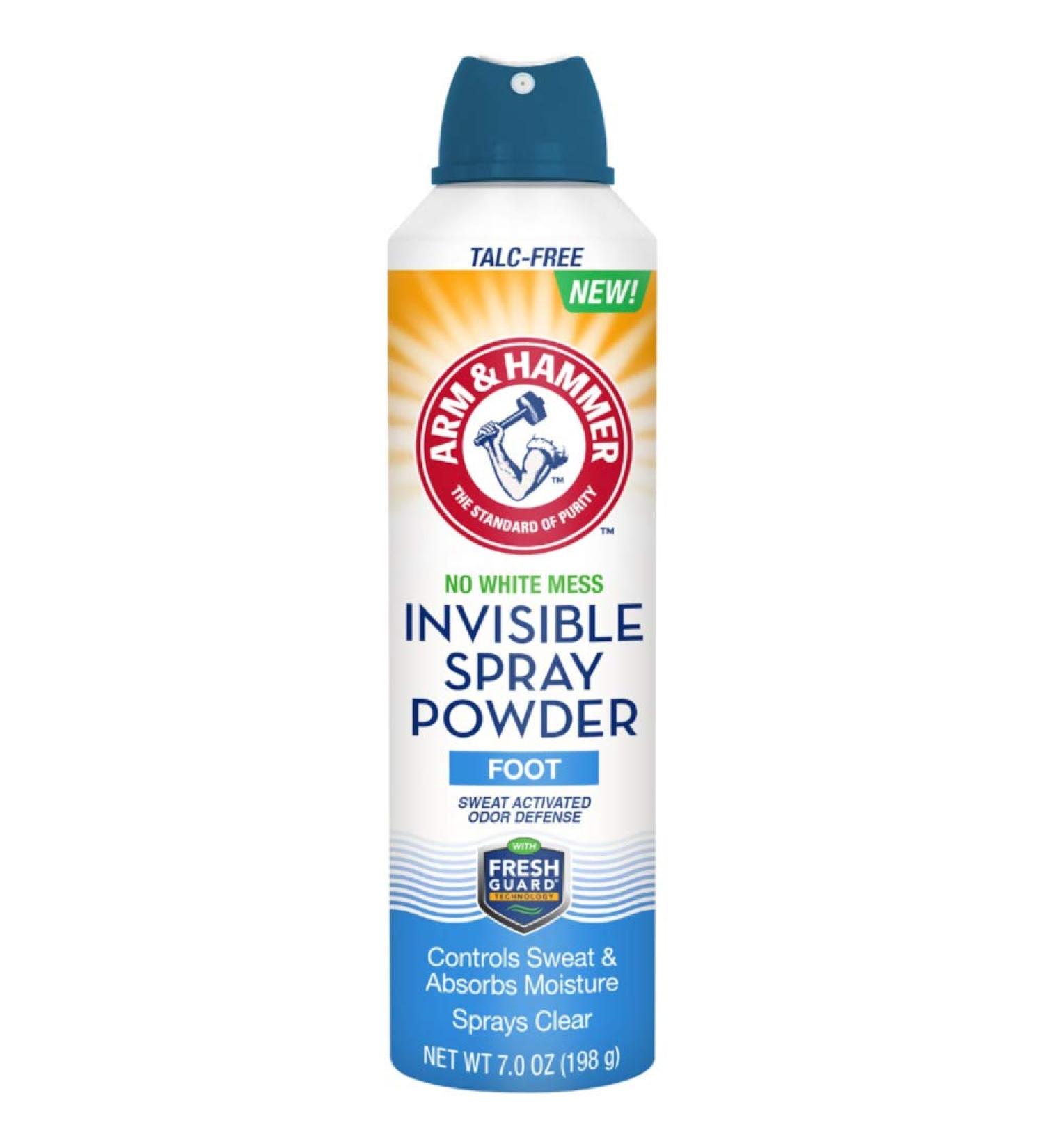 Arm & Hammer No White Mess Invisible Spray Foot Powder, 7 Ounces