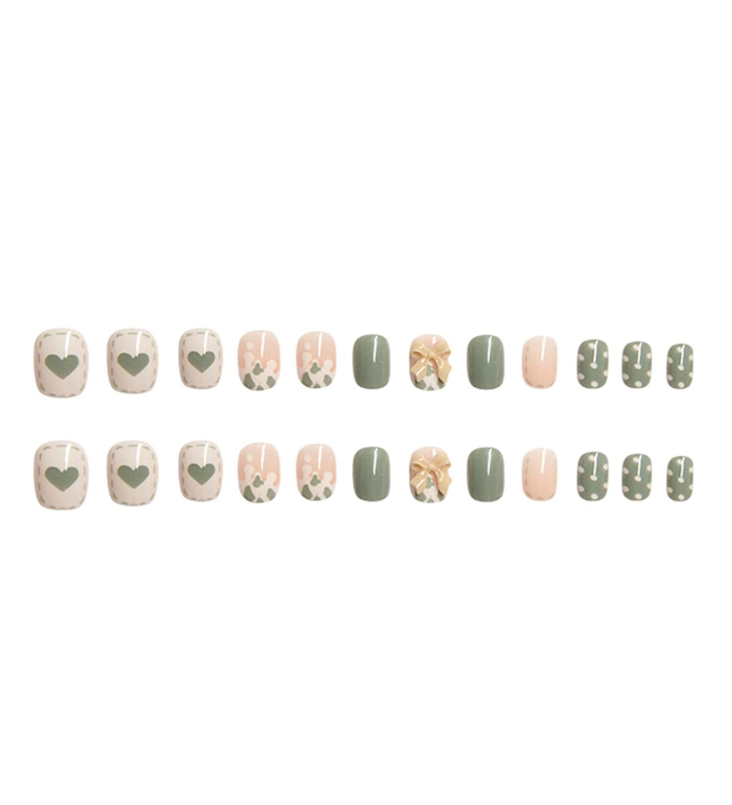 Medium Press-On Nails for Girls & Teens | Full Cover Ballerina Coffin False Nails - 24 Single-Colored Acrylics #05 - Buy Online on SooperMarket.com