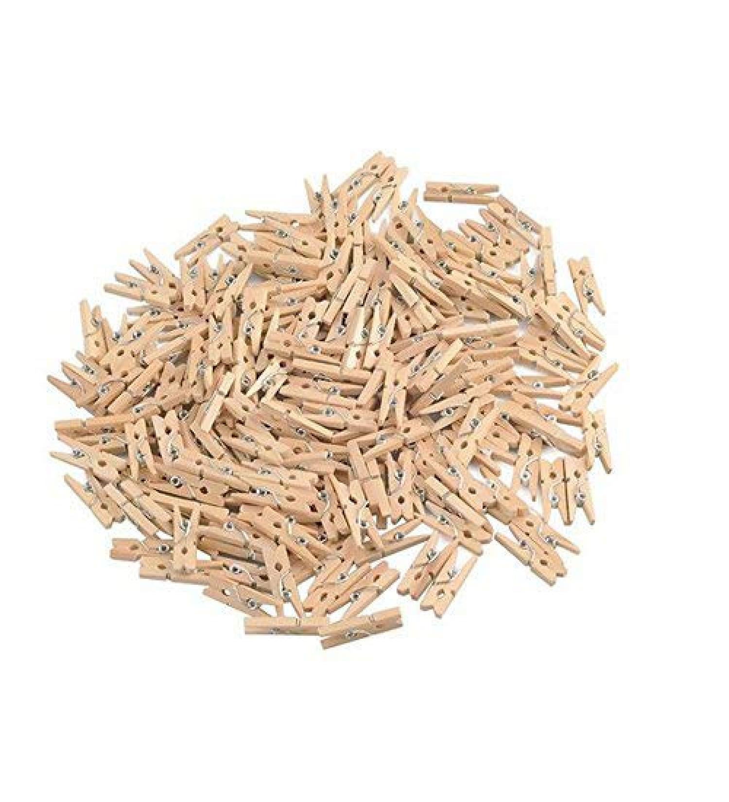 100 Pack GCA DIY Wooden Mini Clothespins for Scrapbooking and Wood Crafts - Buy Online on SooperMarket.com