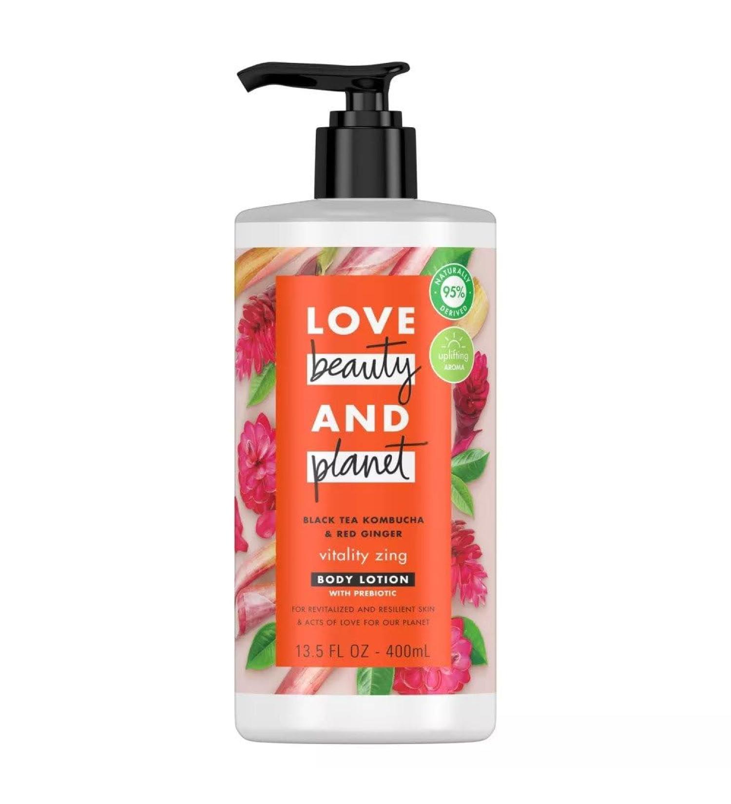 Love Beauty And Planet  Body Lotion Vitality Zing Black Tea & Red Ginger 13.5 Oz - Buy Online on SooperMarket.com