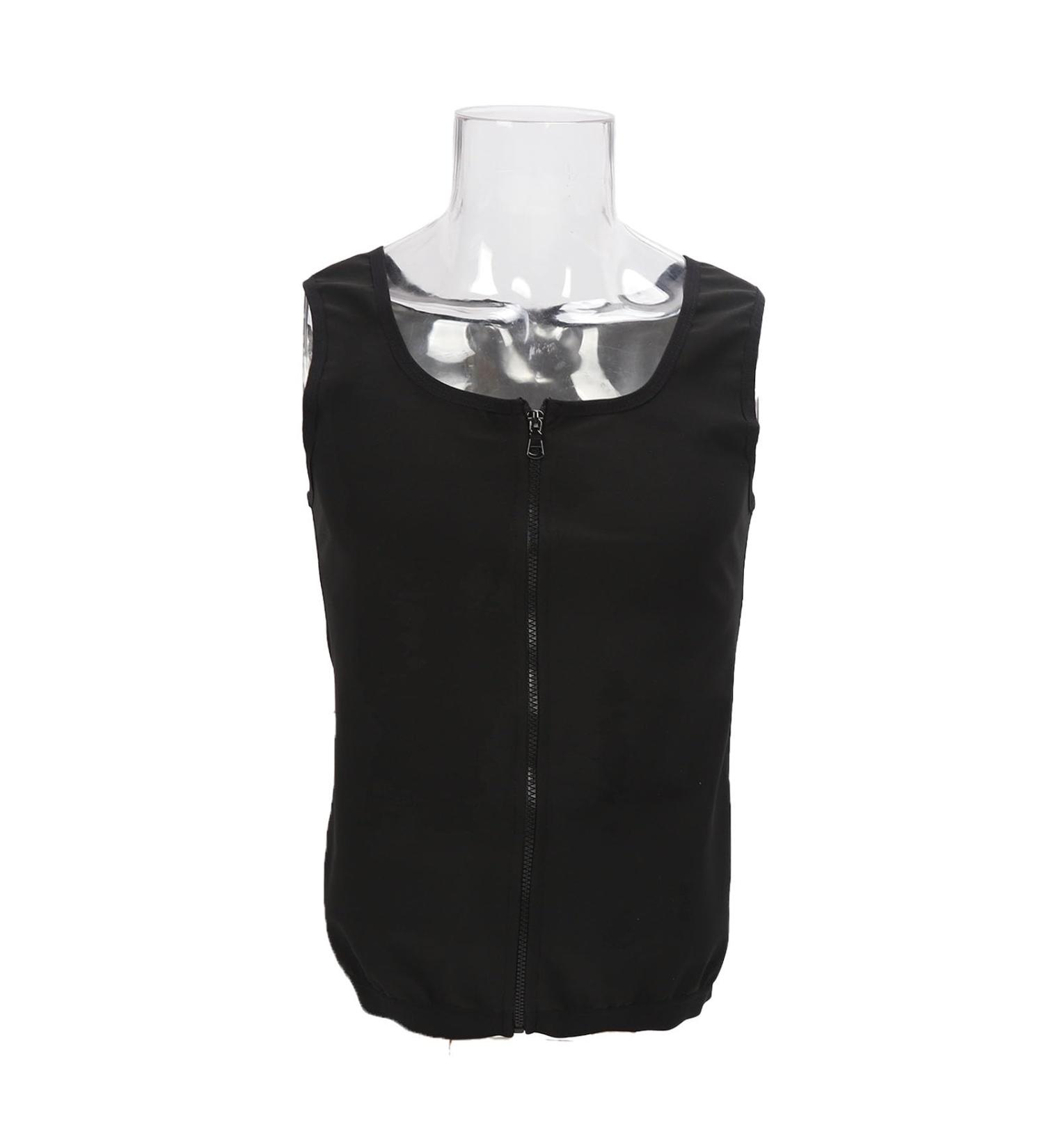 Waist Trainer Sweat Vest for Men Men Sauna Vest Shaper Gym Fitness Workout Neoprene Sweat Waist Trainer Zipper Tank Top Inner Silver L/XL - Buy Online on SooperMarket.com
