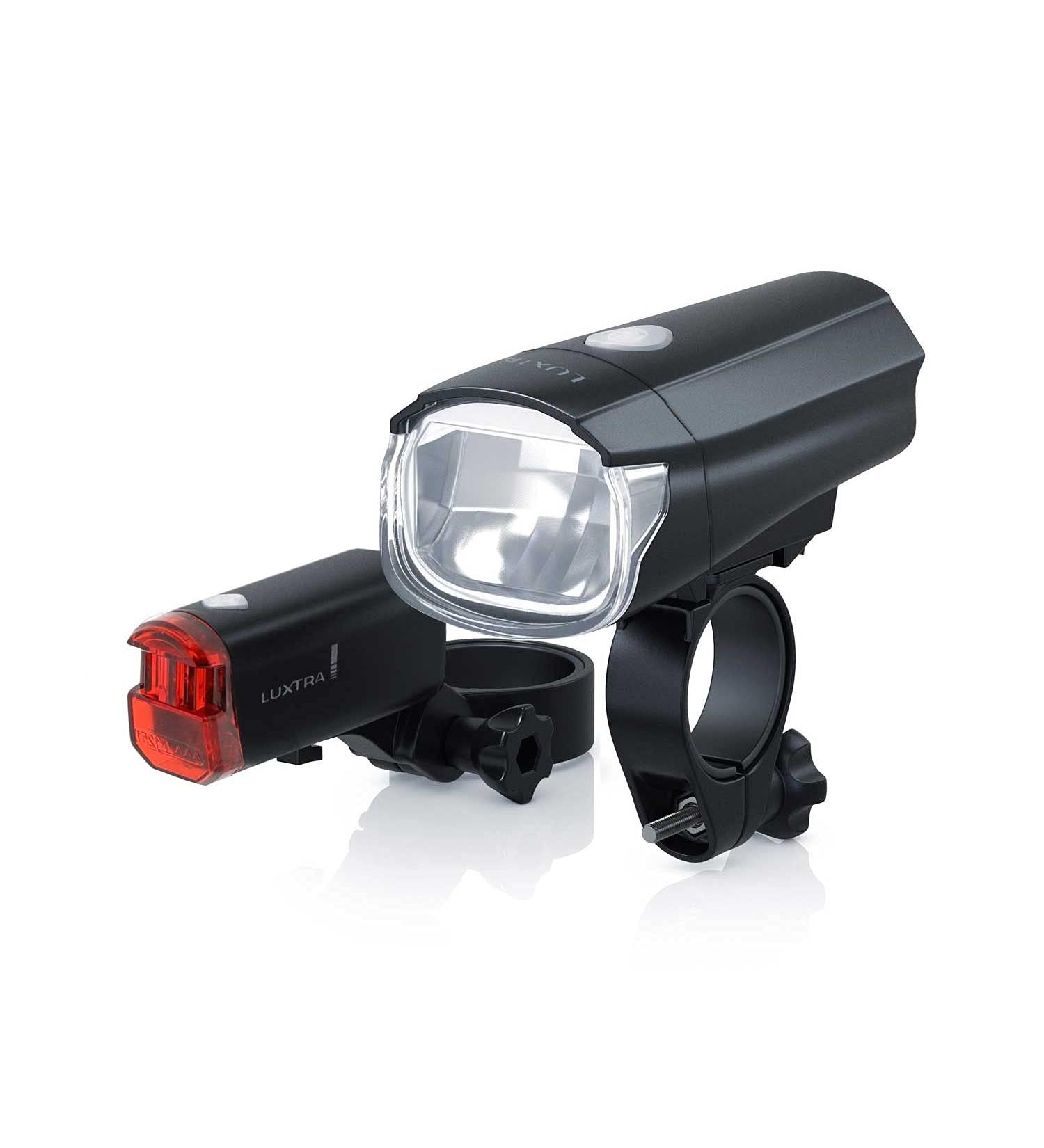 Luxtra Bicycle Lamps Set - 40 Lux Eco STVZO Compatible Front & Rear Light | Battery-Operated Bicycle Accessories for Safe Riding - Buy Online on SooperMarket.com