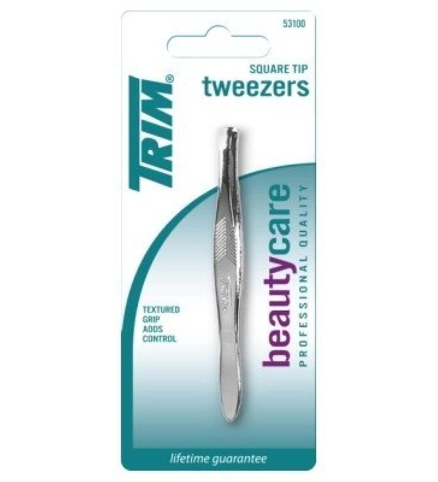Trim Square Tip Tweezers - 6 Pack | Precision Tweezing Tool - Buy Online on SooperMarket.com